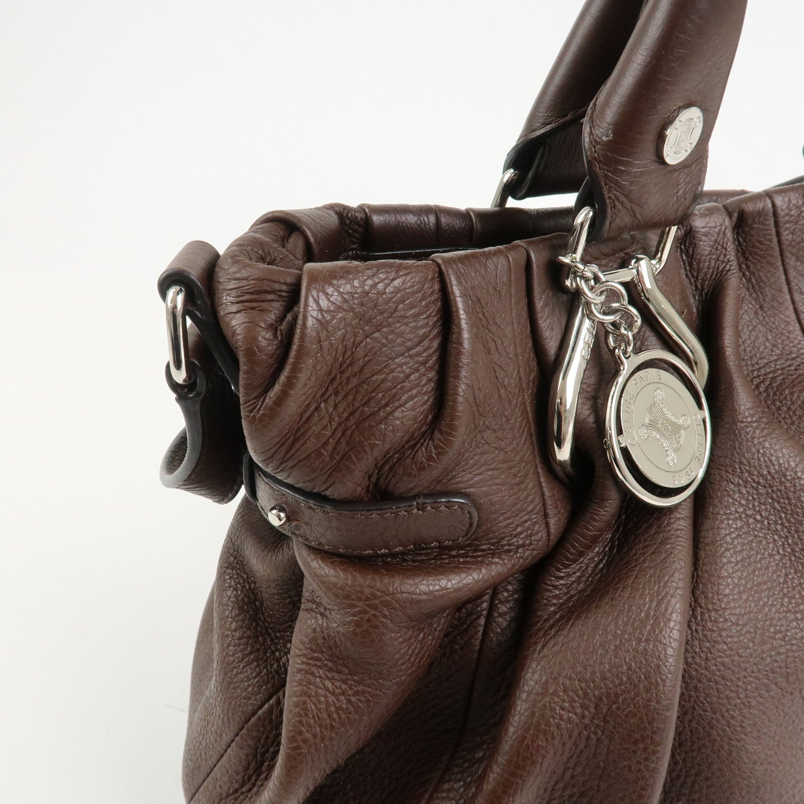CELINE Macadam Leather Pillow Small 2Way Bag Shoulder Bag Hand Bag