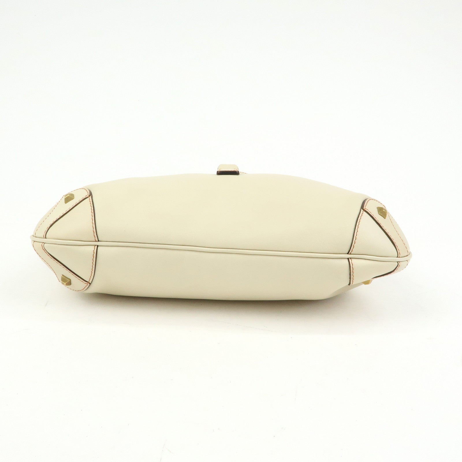 GUCCI Jackie Leather Shoulder Bag Hand Bag Studs Ivory 120888