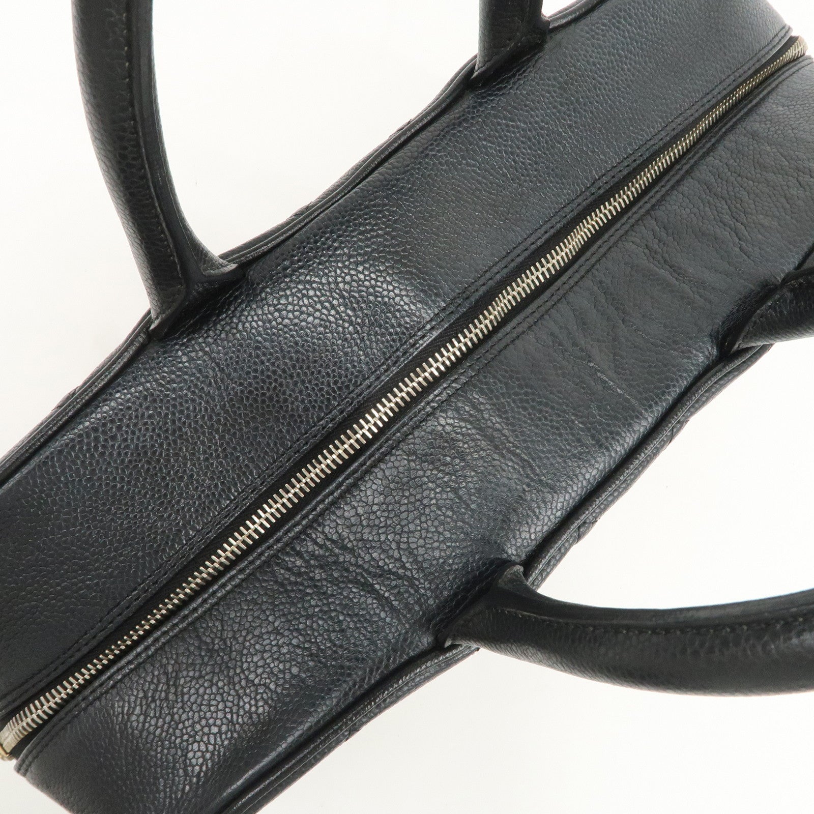 CHANEL Matelasse Caviarskin Boston Bag Hand Bag Black A20997