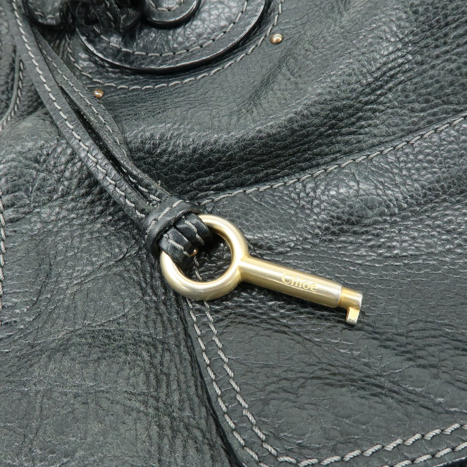 Chloe Paddington Leather Tote Bag Shoulder Bag Black