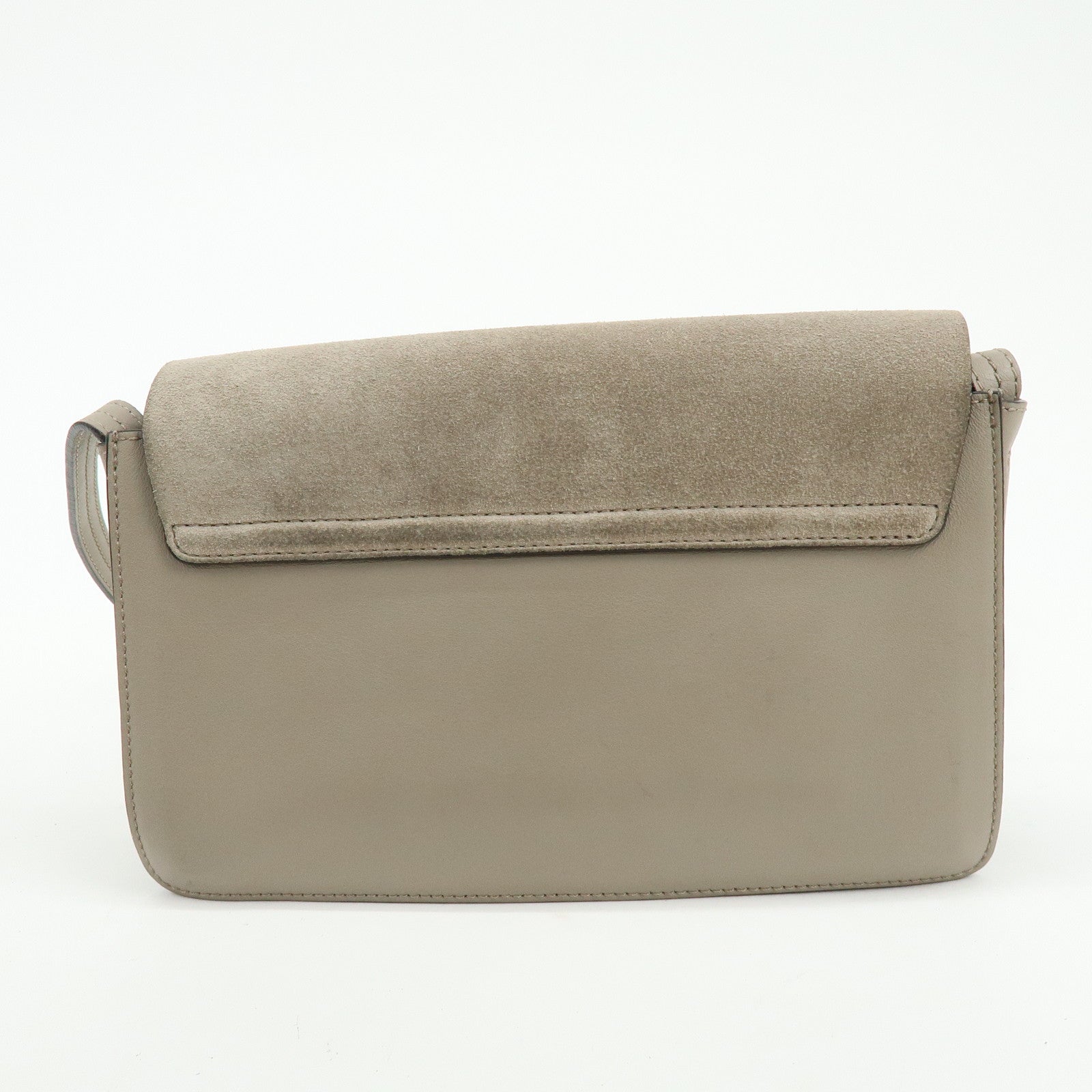 Chloe Faye Suede Leather Shoulder Bag Crossbody Bag Greige