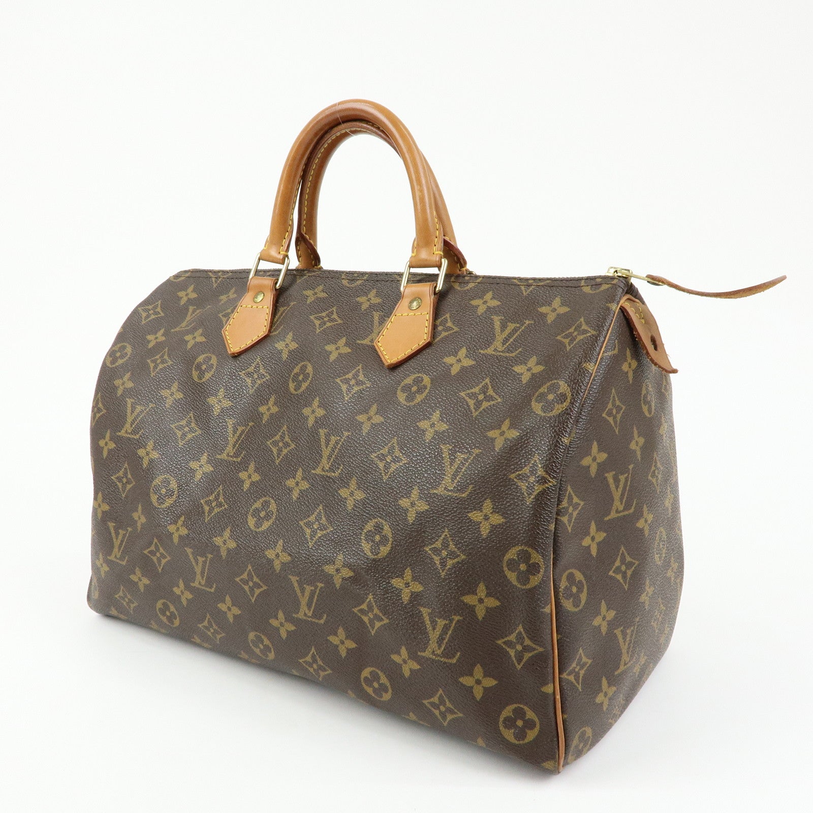 Louis Vuitton Monogram Speedy 35 Boston Bag Hand Bag Brown M41524