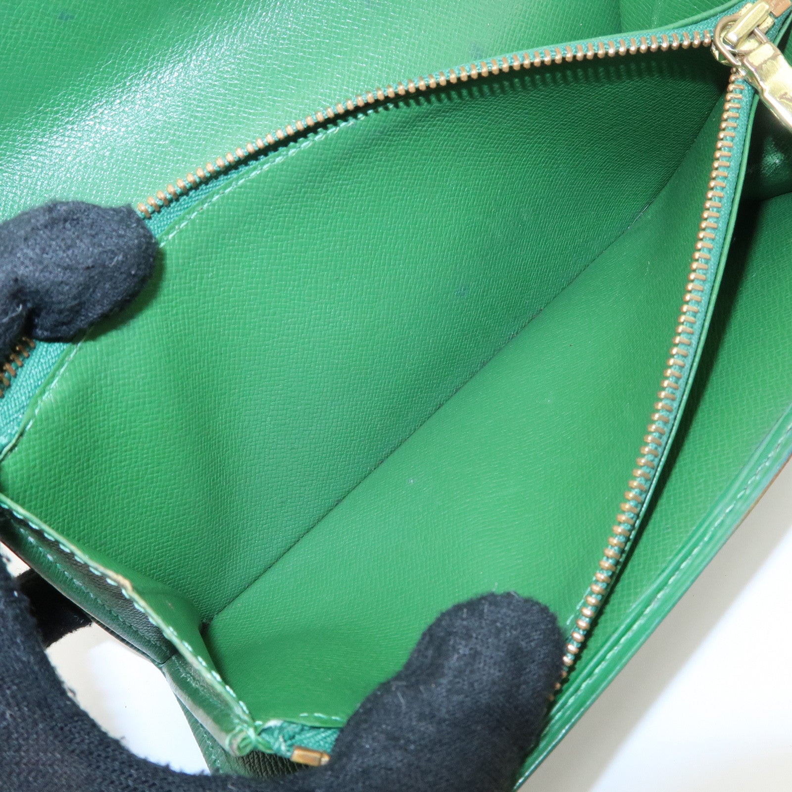 Louis Vuitton Epi Set of 3 Long Wallet Blue Green M63574 M63575 Used