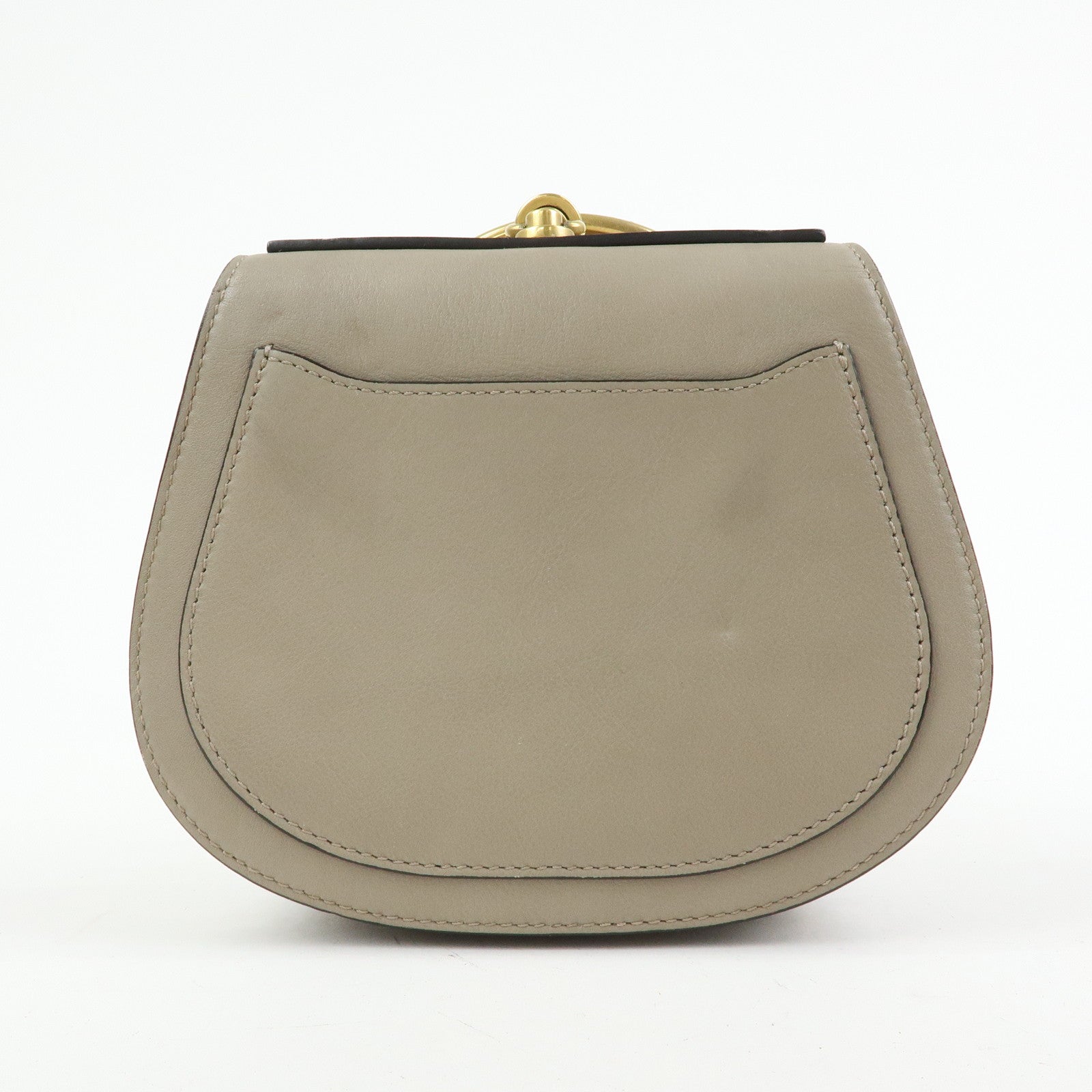 Chloe Nile Leather 2Way Bag Shoulder Bag Hand Bag Greige