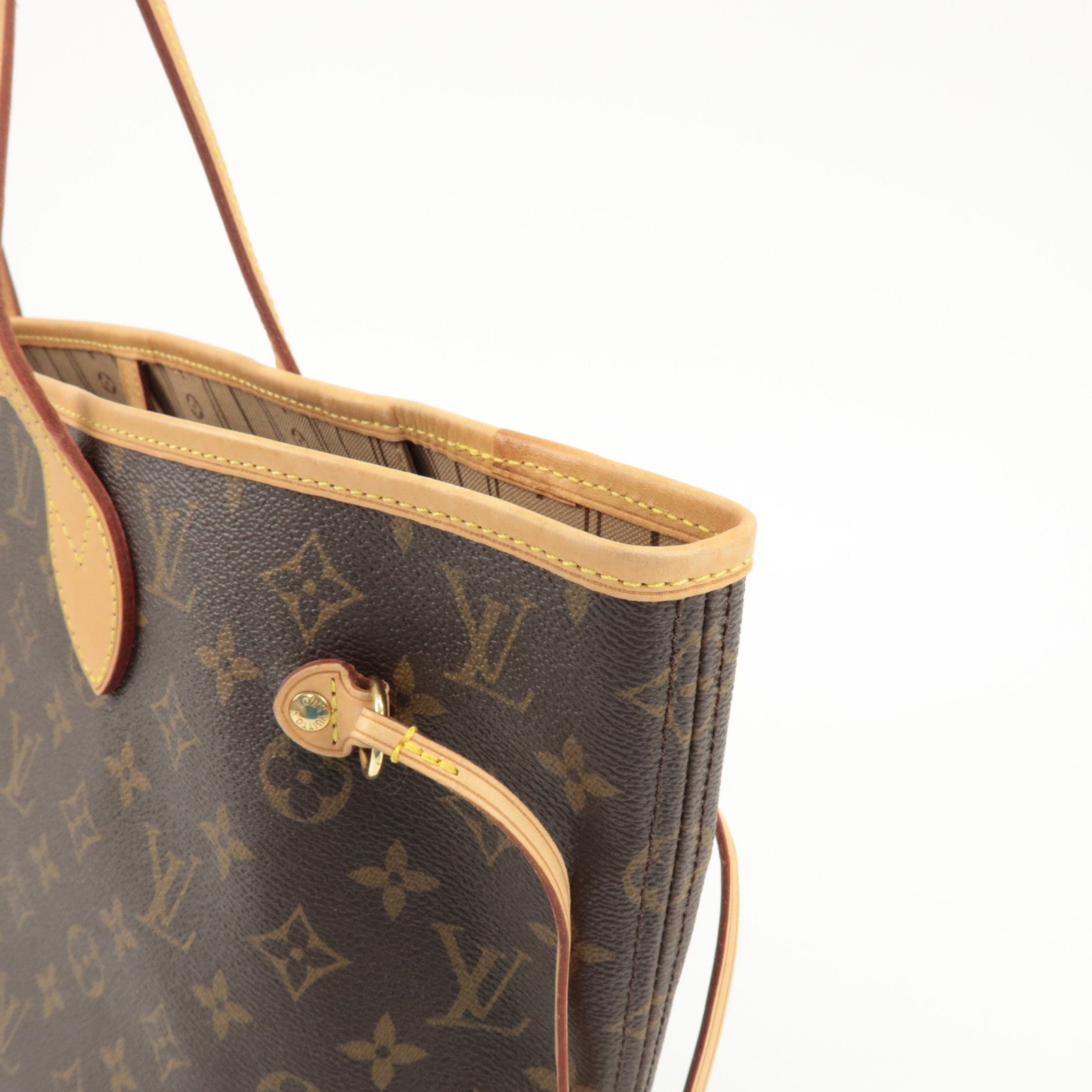 Louis Vuitton Monogram Neverfull MM Tote Bag Brown M40156 Used