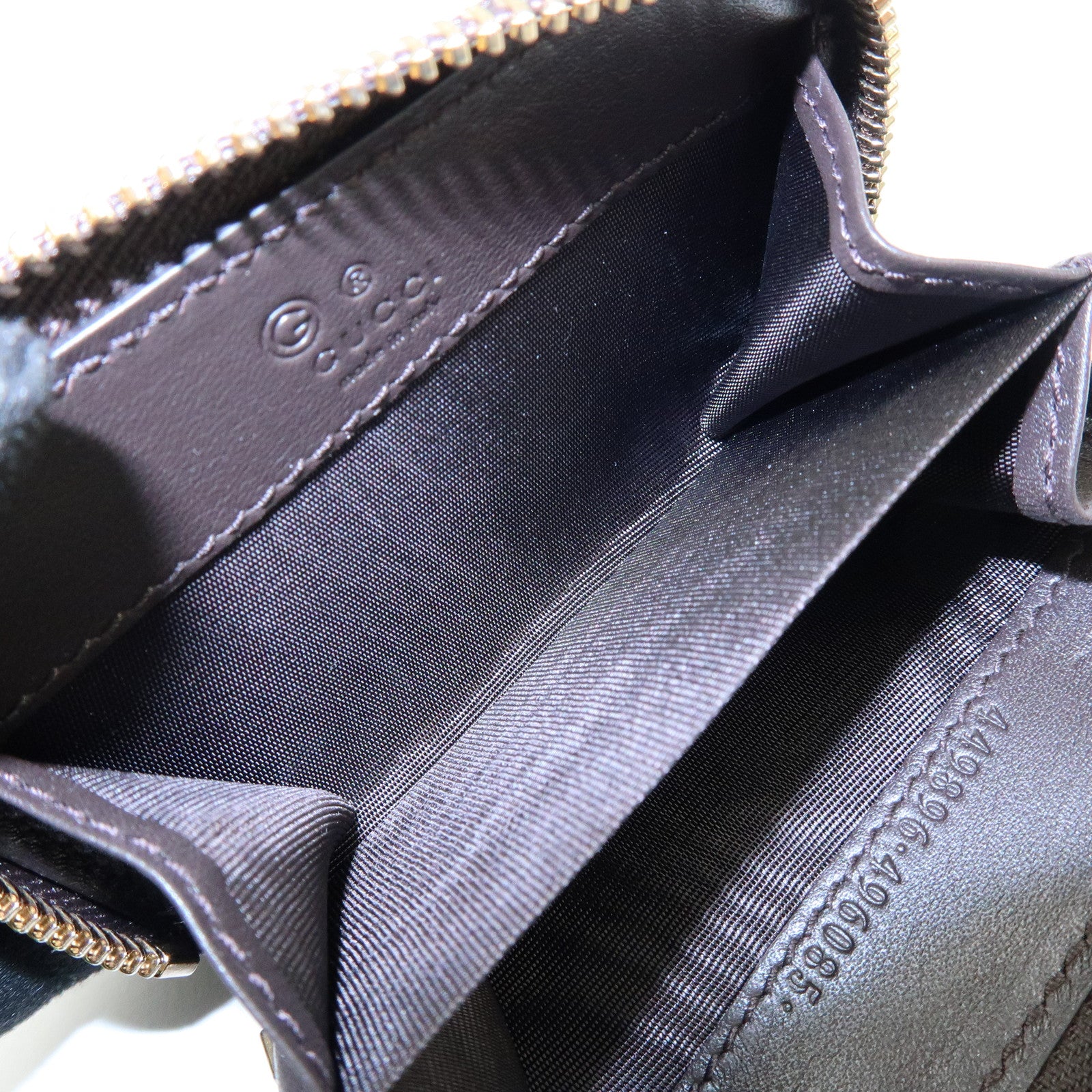 GUCCI Micro Guccissima Leather Coin Case Purse Dark Brown 449896