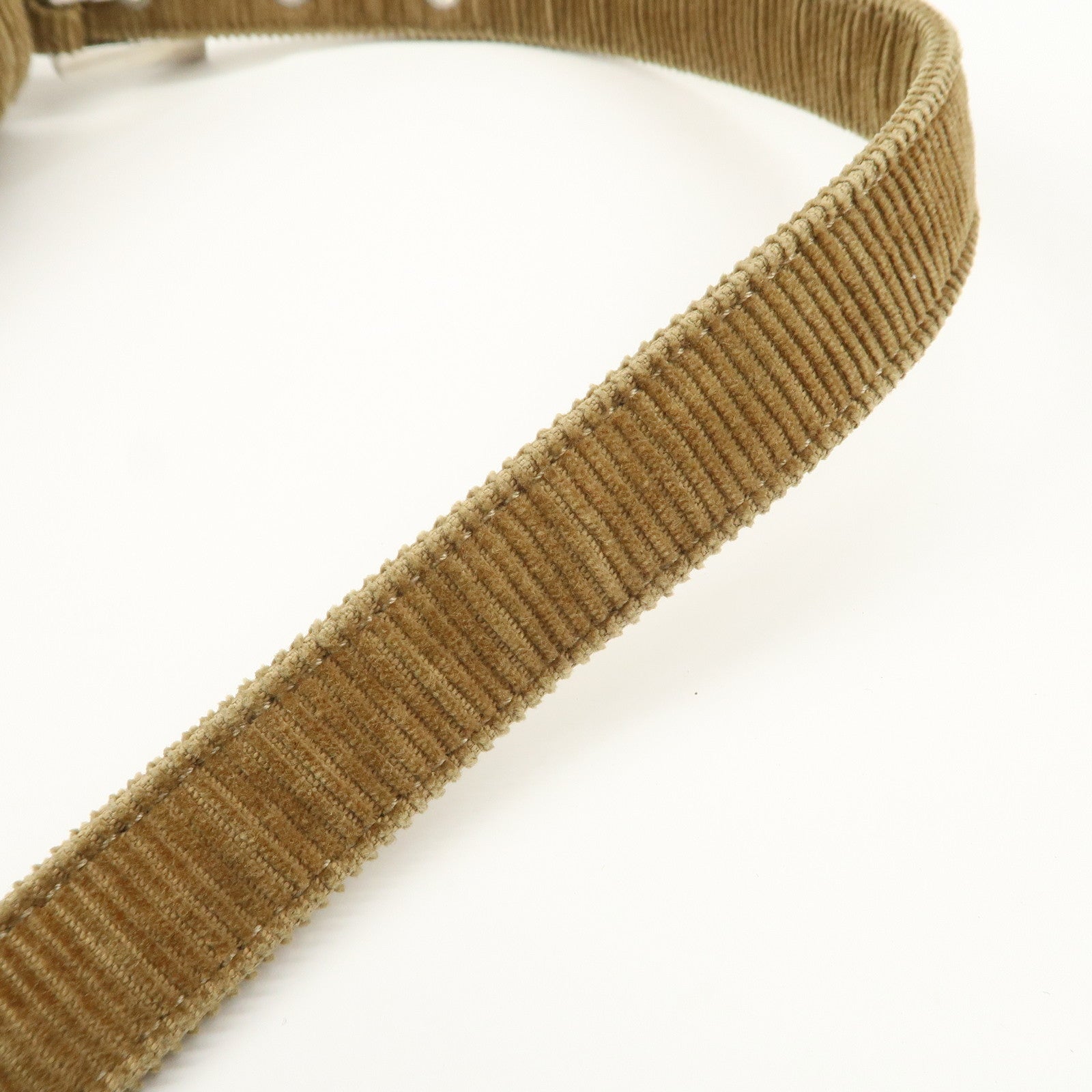 FENDI Mamma Baguette Corduroy Shoulder Bag Light Brown 26323 Used