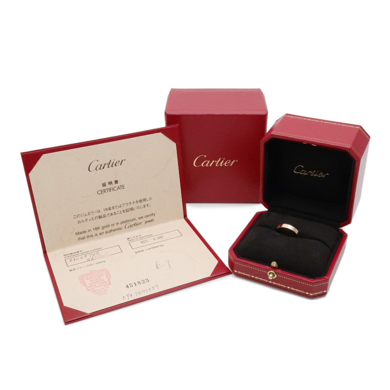 Cartier Mini Love Ring K18 750PG Rose Gold #48 US4.5 EU48 HK9.5