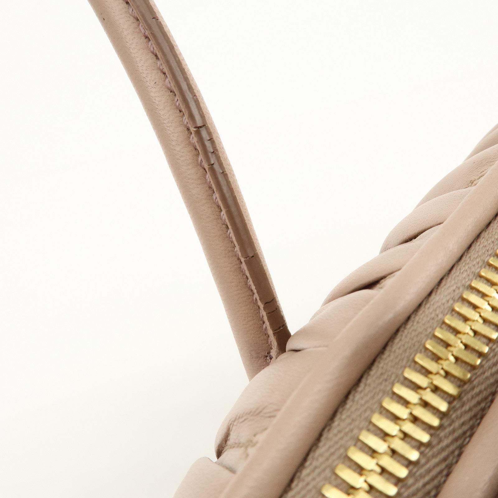 MIU MIU Matelasse Nappa Leather 2Way Hand Shoulder Bag Pink RLN059