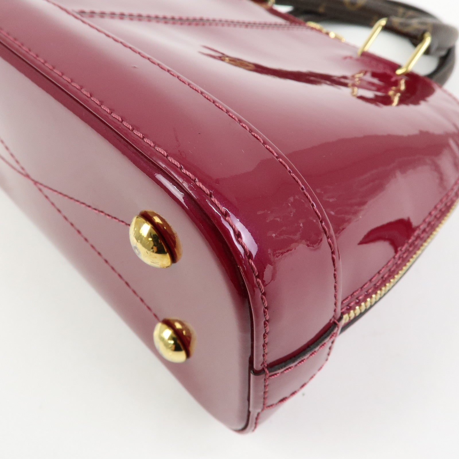 Louis Vuitton Monogram Vernis Alma BB 2Way Bag Magenta M54785