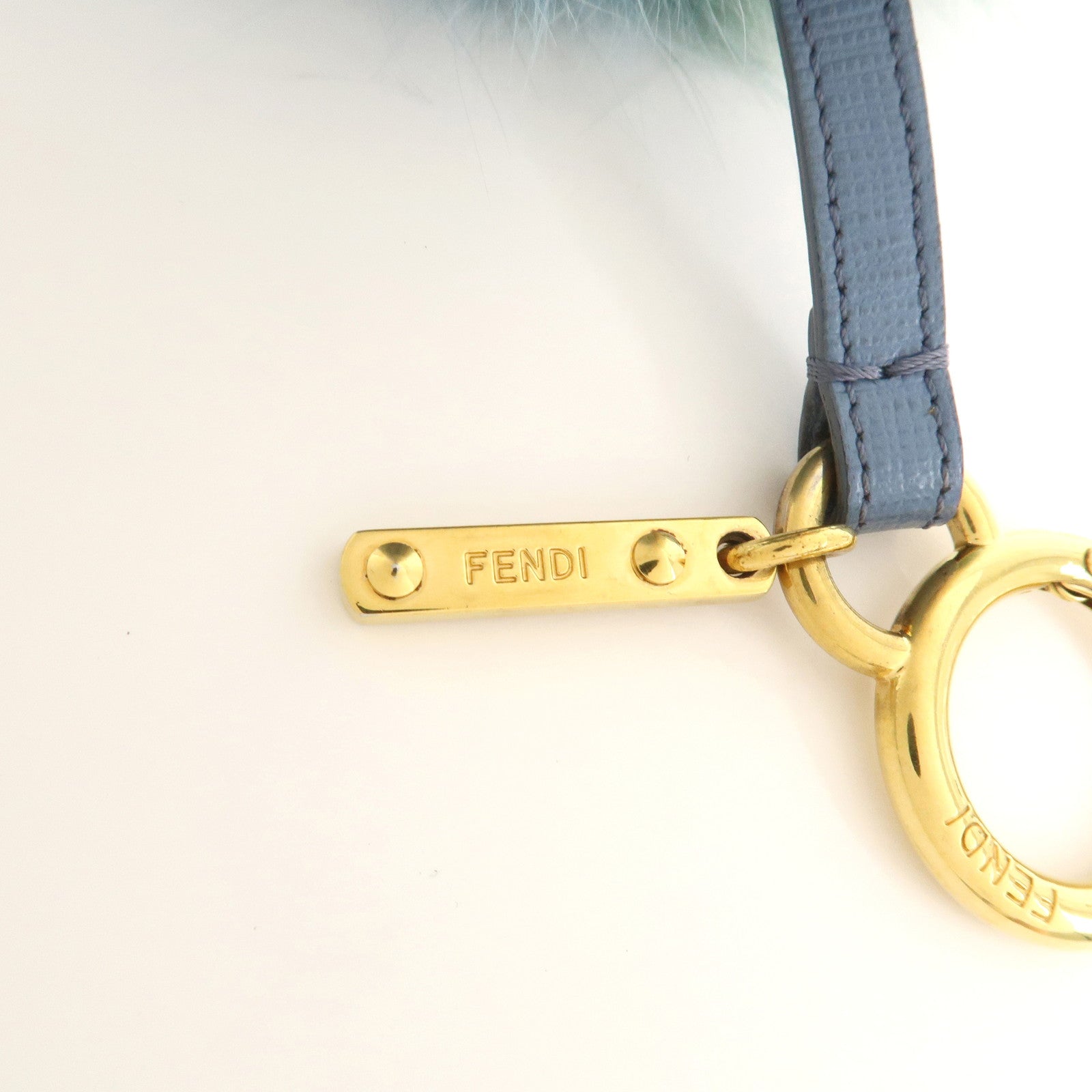 FENDI Pom Pom Fur Key Chain Bag Charm Pink Green Blue 7AR259