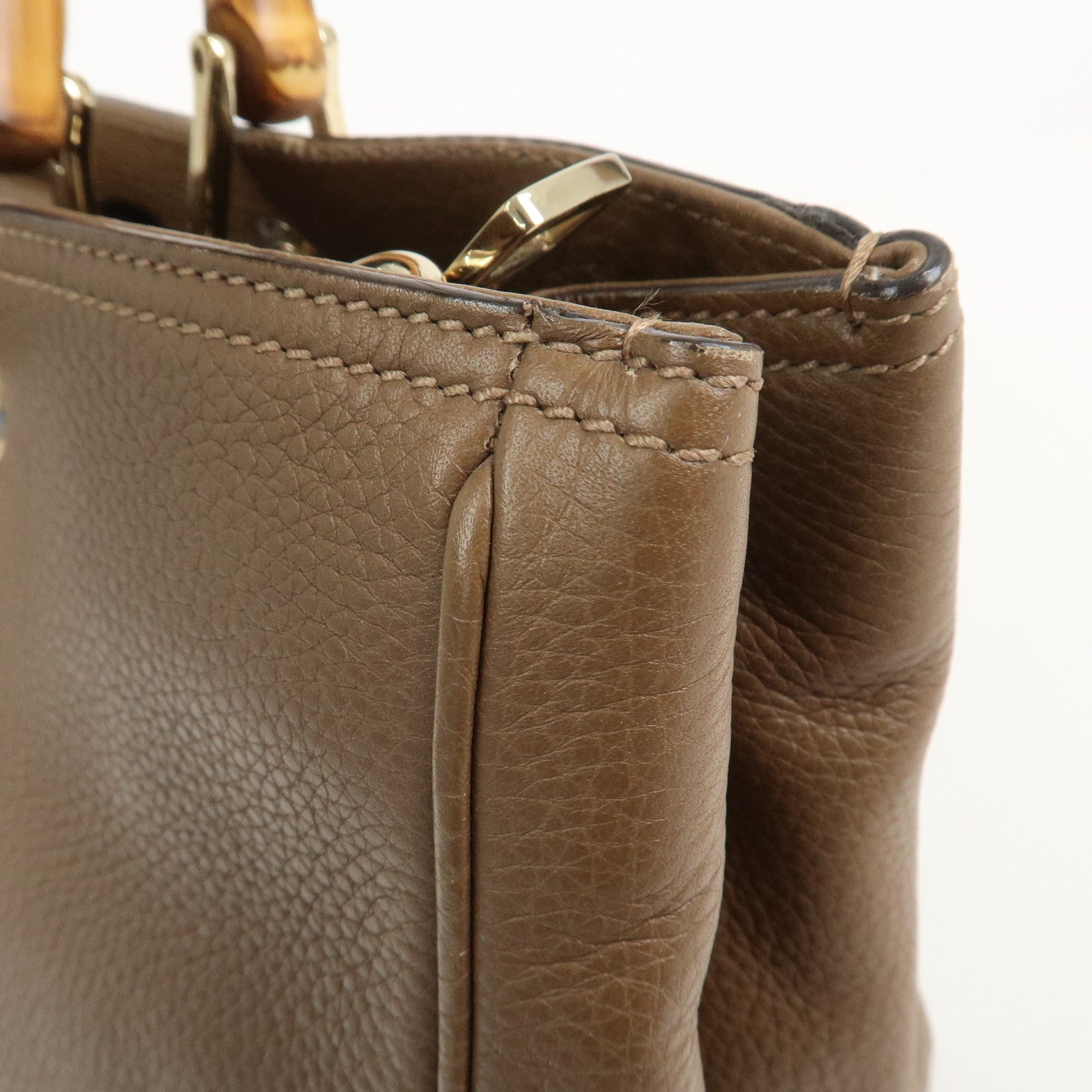 GUCCI Bamboo Shopper Medium 2Way Bag Shoulder Bag 323660