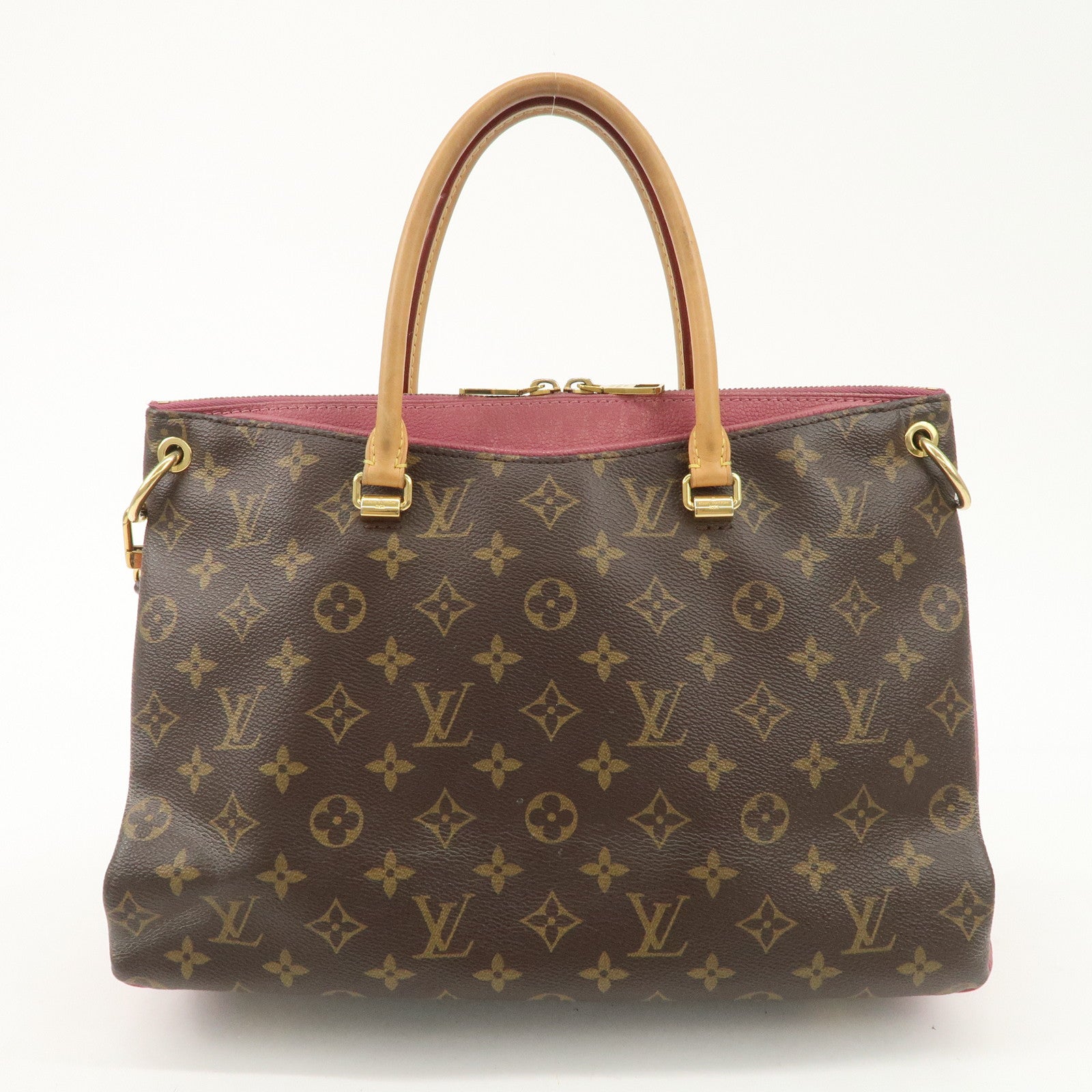 Louis Vuitton Monogram Pallas 2Way Hand Shoulder Bag Brown M43705 Used