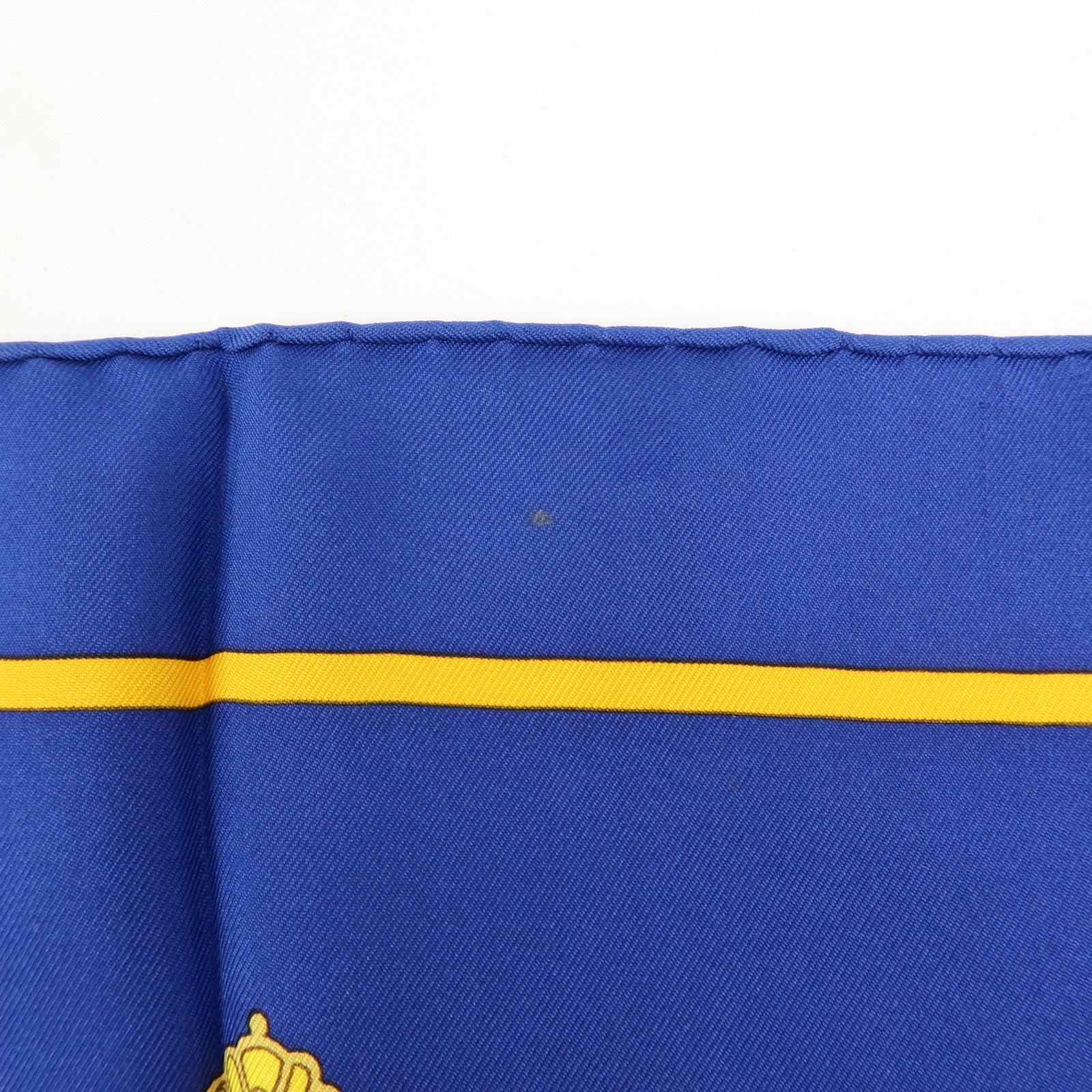 HERMES Carre 90 Silk 100% Scarf IN SALZBURG Blue Gold