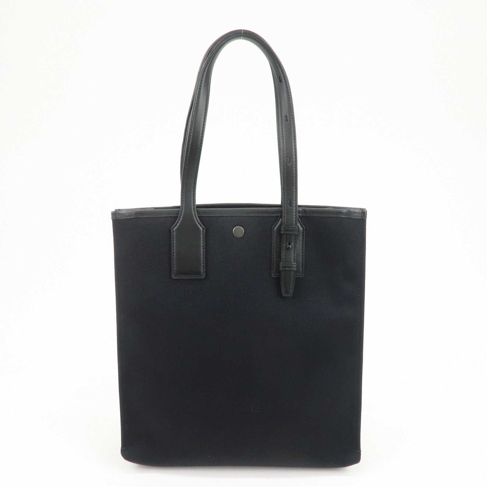 Ferragamo Canvas Leather Tote Bag Shoulder Bag Black