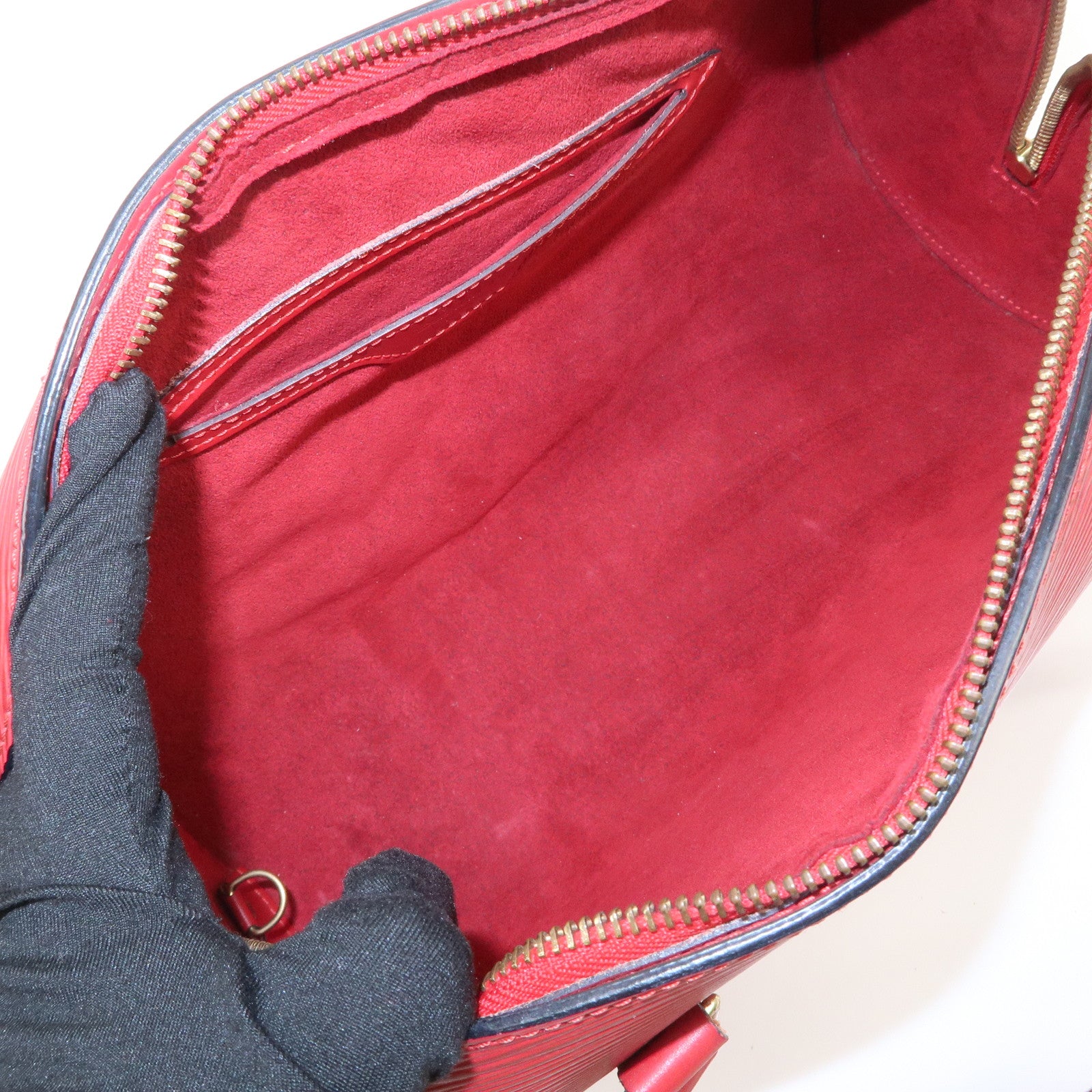 Louis Vuitton Epi Soufflot Hand Bag Castillian Red M52227