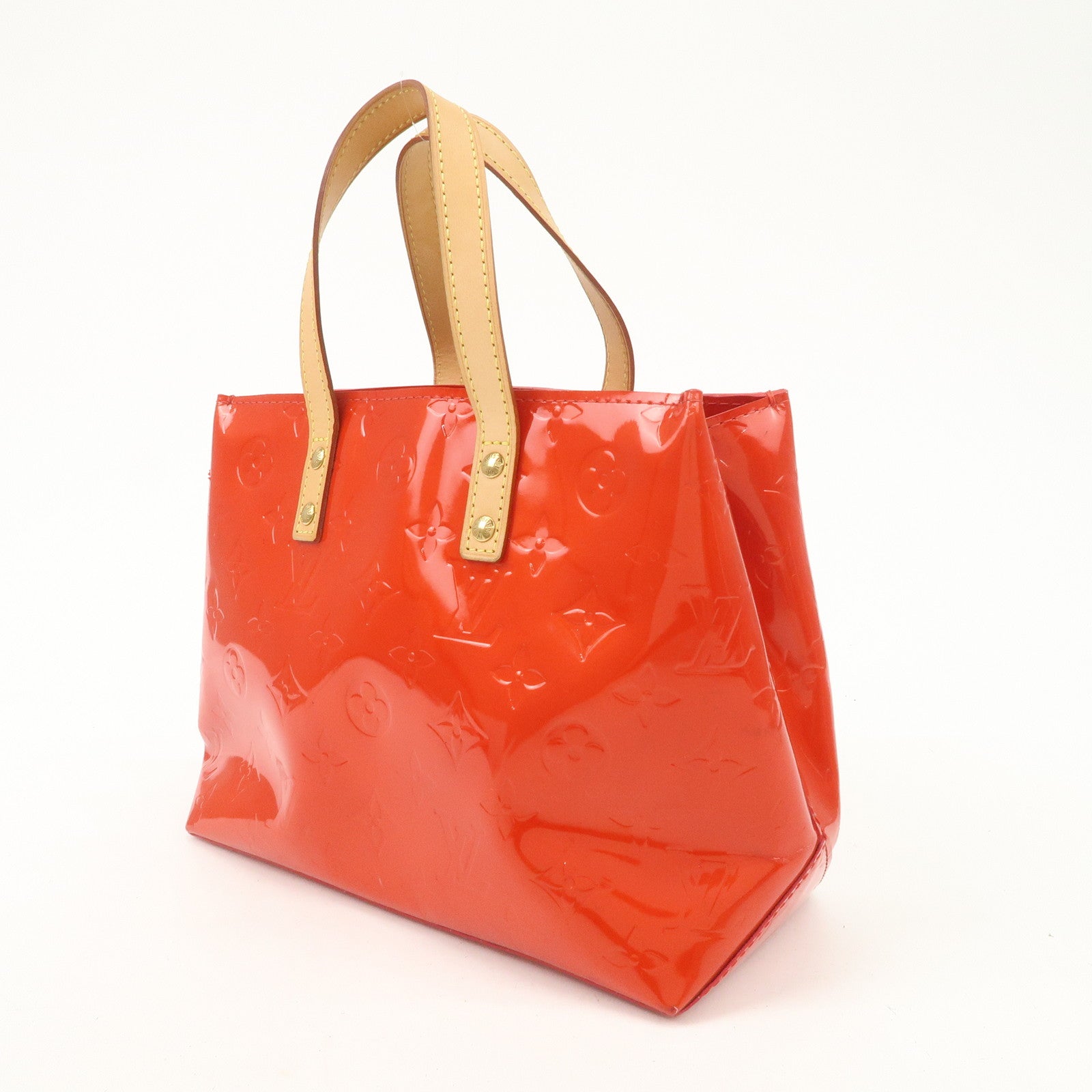 Louis Vuitton Monogram Vernis Lead PM Hand Bag Rouge M91088 Used