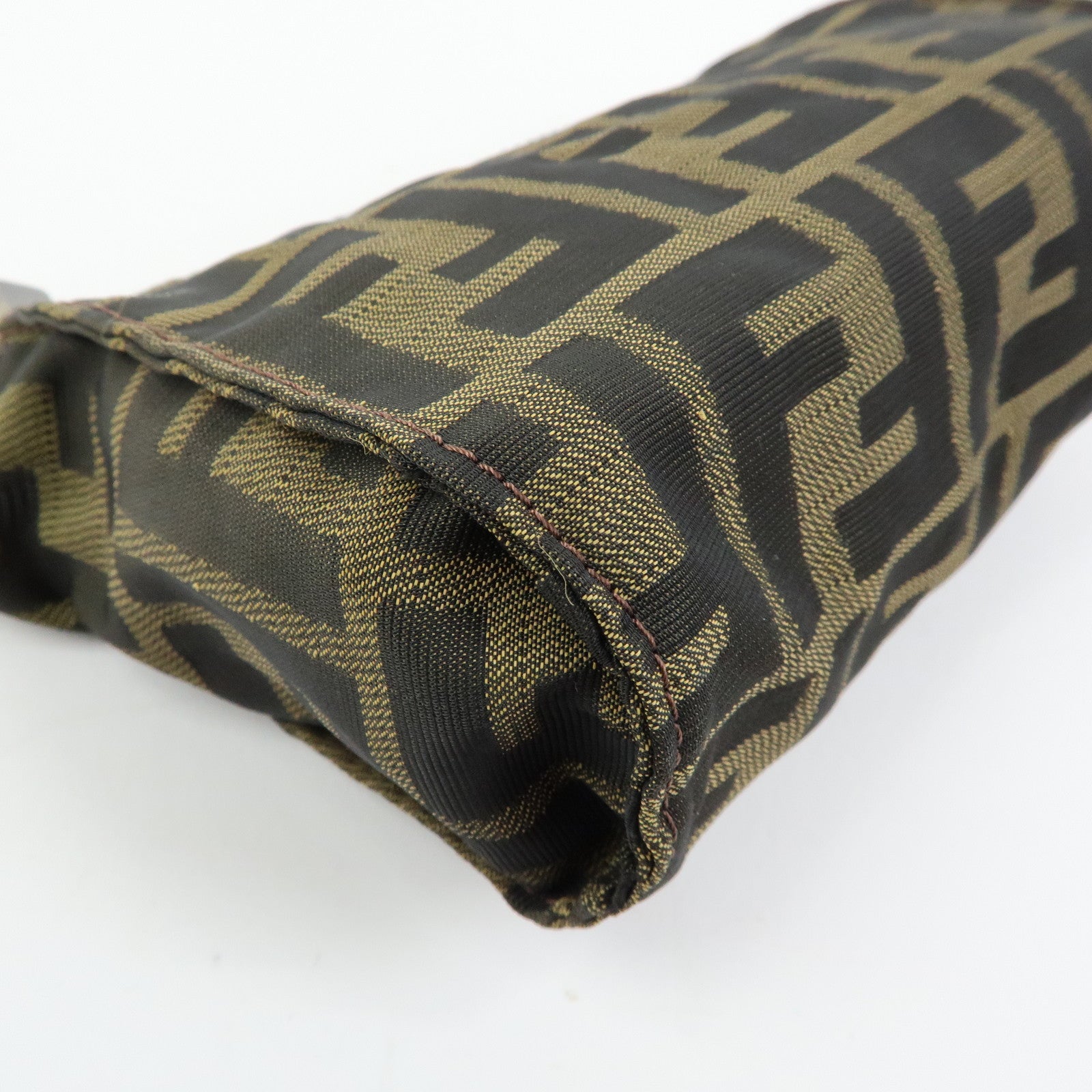 FENDI Zucca Set of 2 Canvas Leather Pouch Brown 7N0023 7N0006