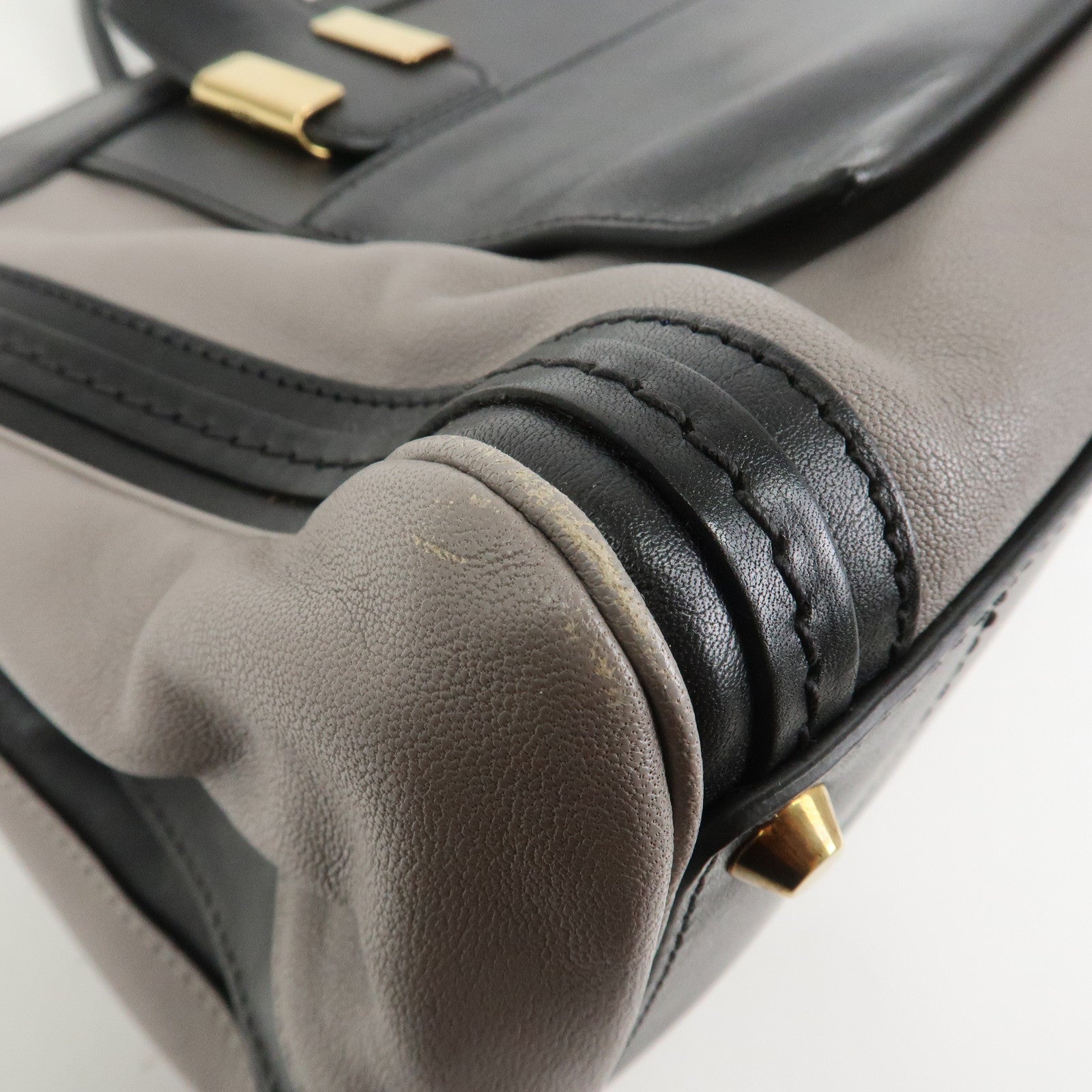 Chloe Leather Alice Bag 2Way Shoulder Hand Bag Black 04-13-50-65