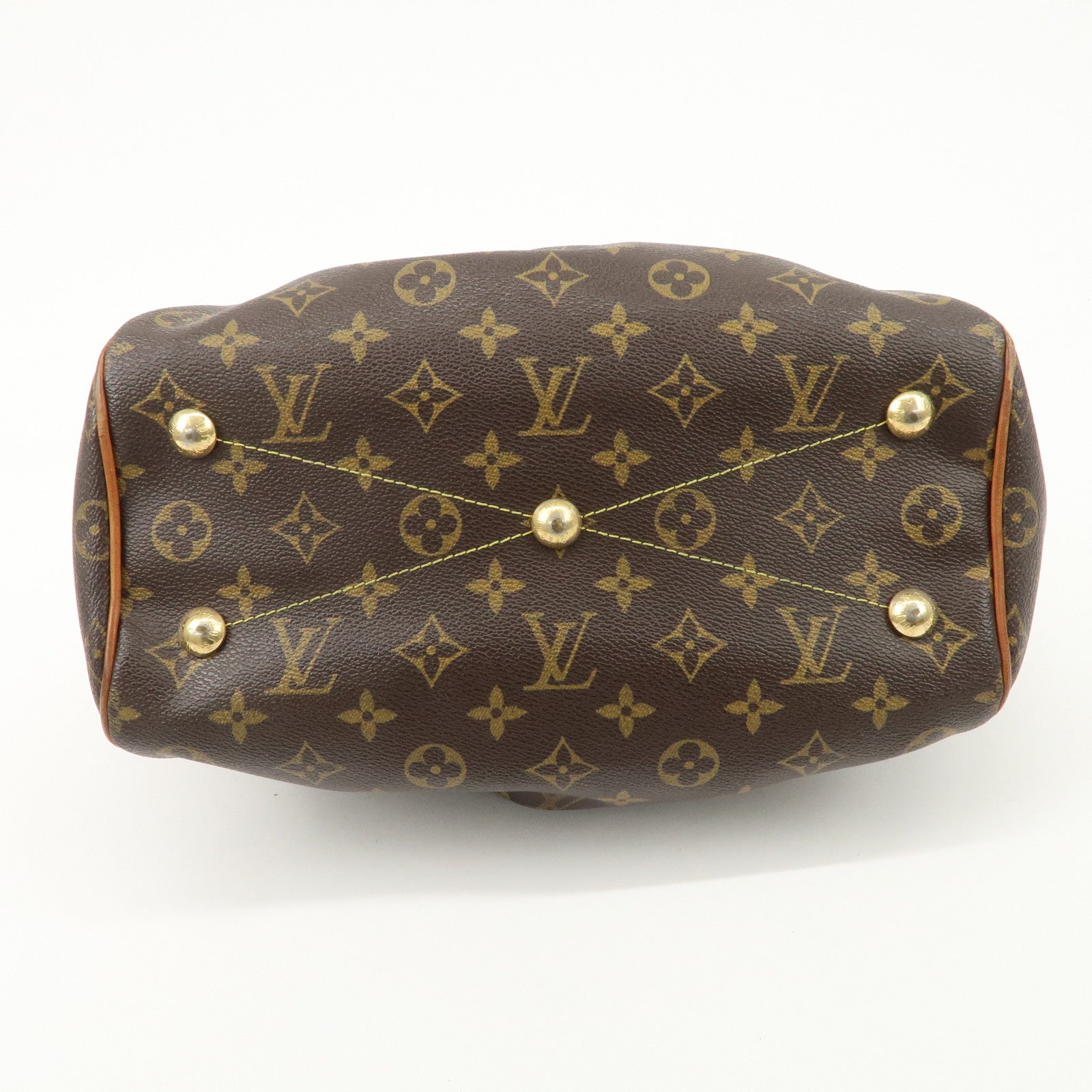 Louis Vuitton Monogram Tivoli PM Hand Bag Brown M40143 Used