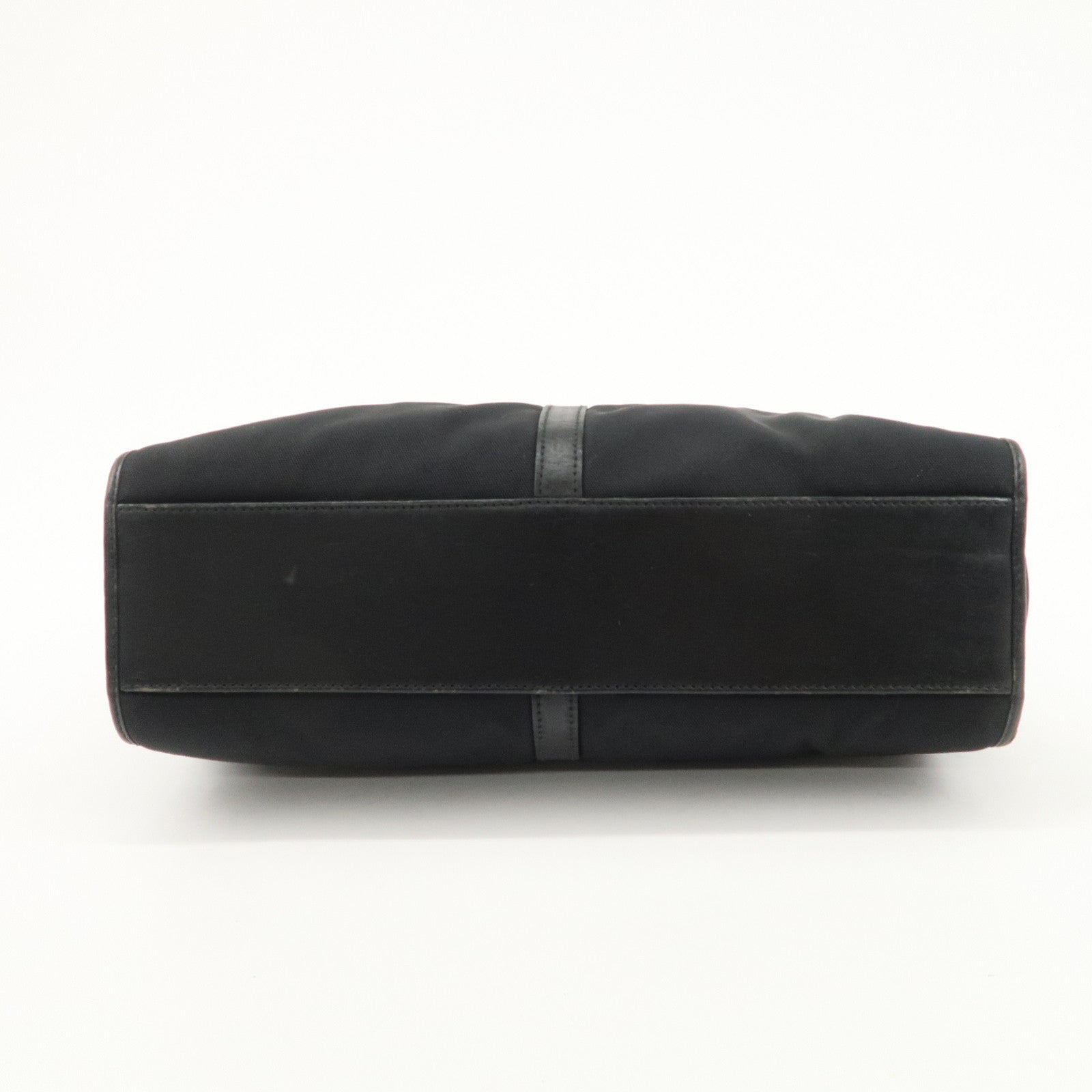 GUCCI Jackie Canvas Leather Tote Bag Shoulder Bag Black 002.1073 Used