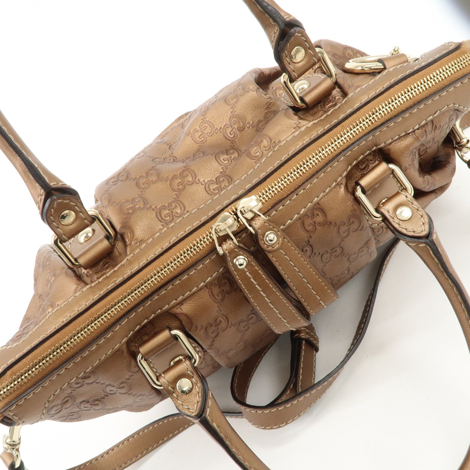 GUCCI Sukey Guccissima Leather 2Way Shoulder Bag Brown 247902