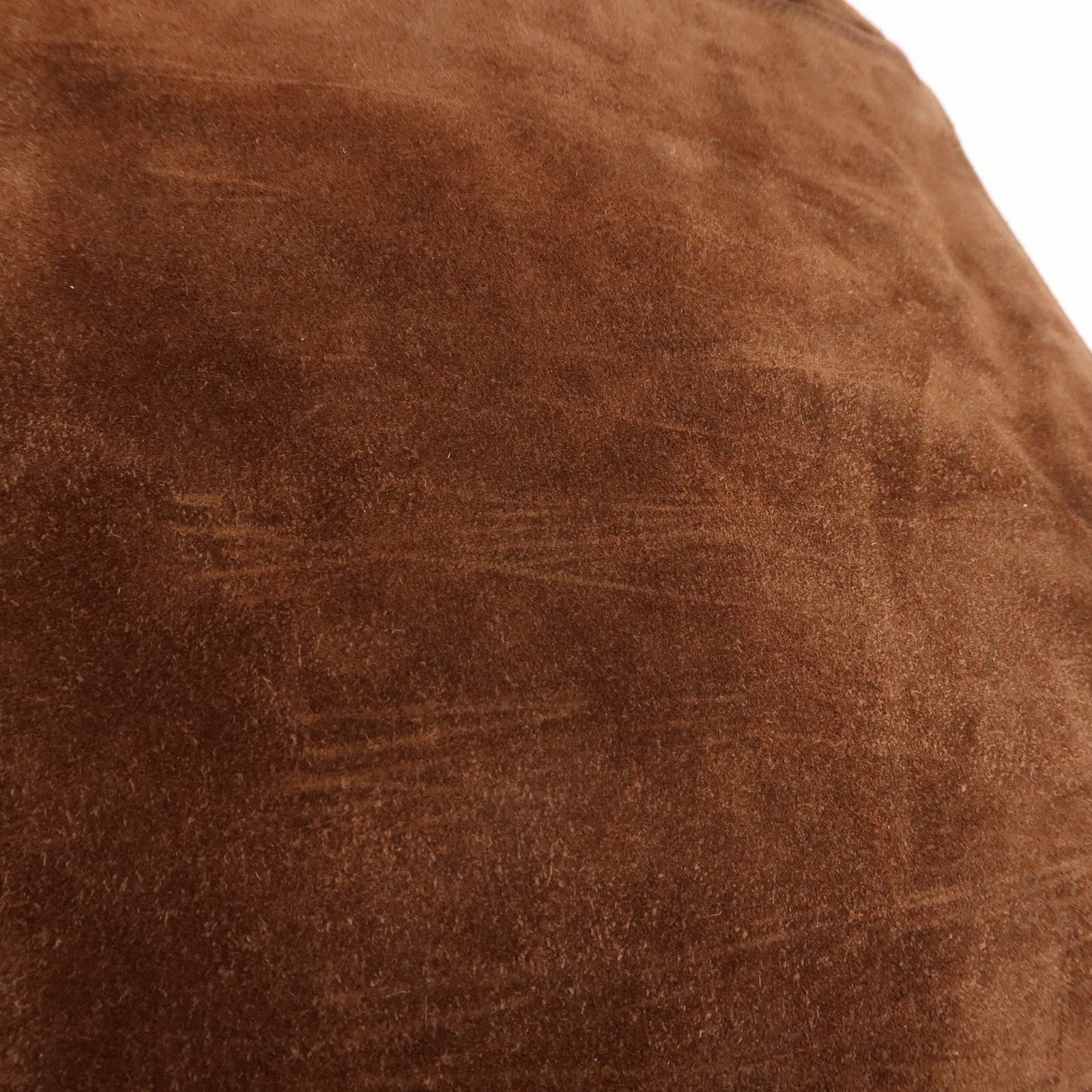 CHANEL Suede Shoulder Bag Crossbody Bag Brown