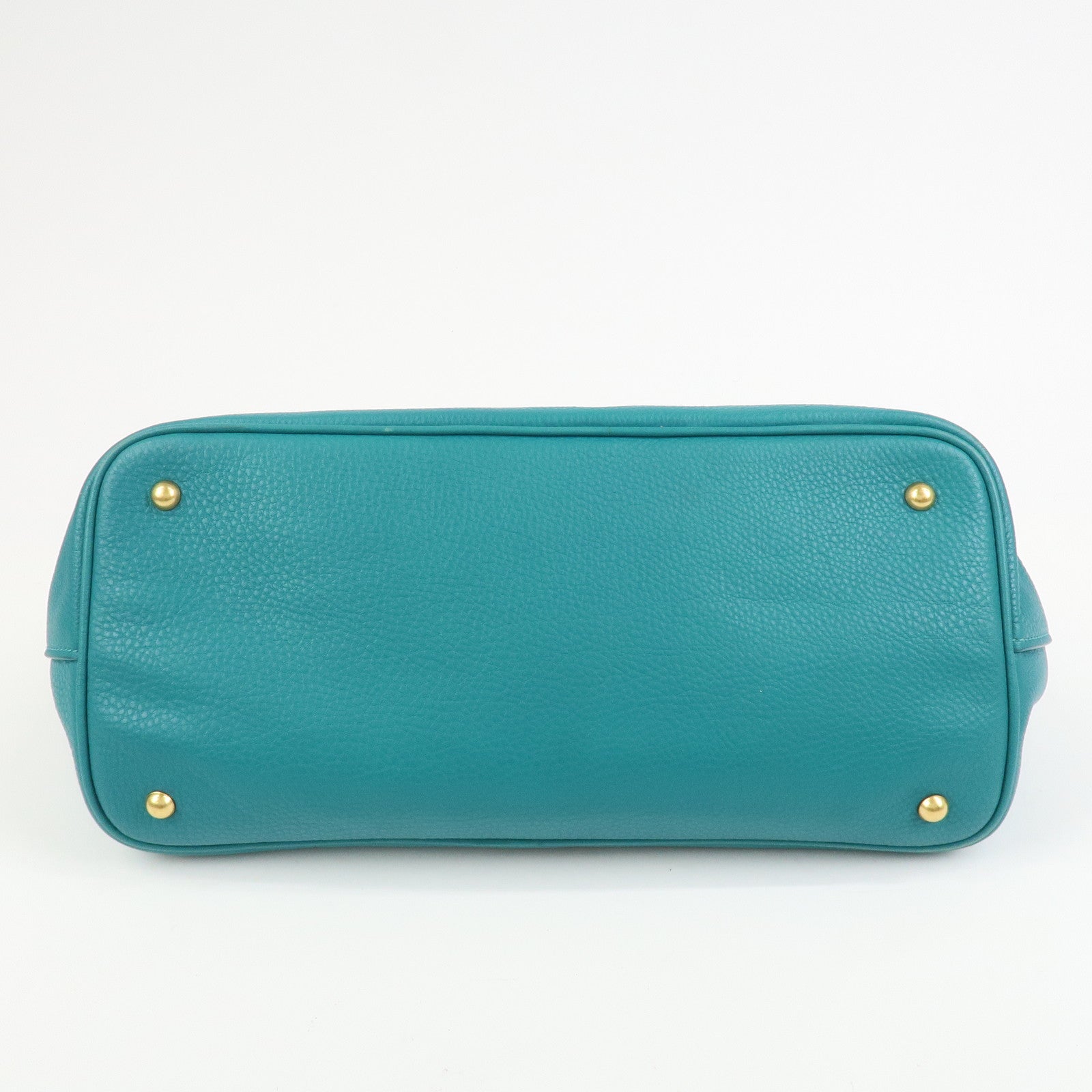 MIU MIU Logo Leather Shoulder Bag Hand Bag Green