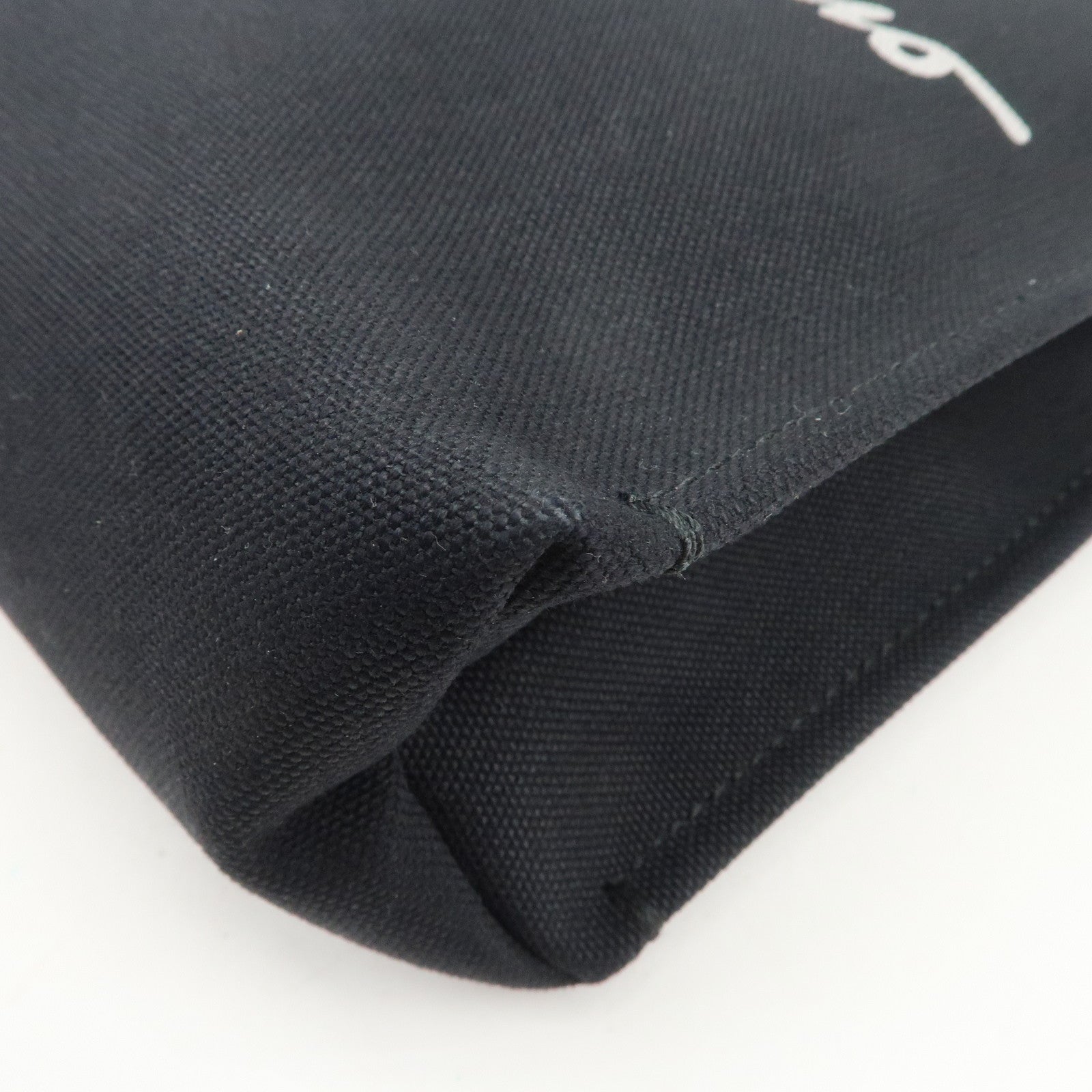 Ferragamo Canvas Leather Tote Bag Shoulder Bag Black