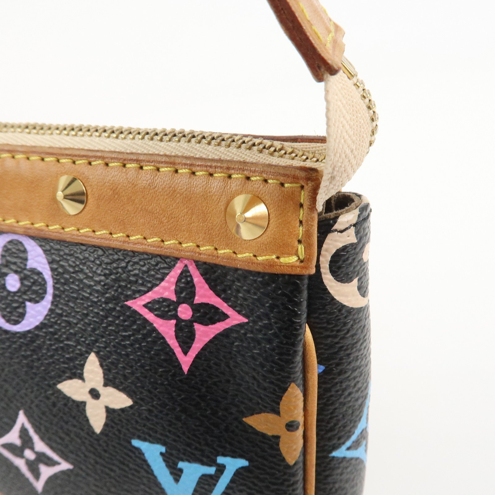 Louis Vuitton Monogram Pochette Accessoires Multicolor Noir M92648