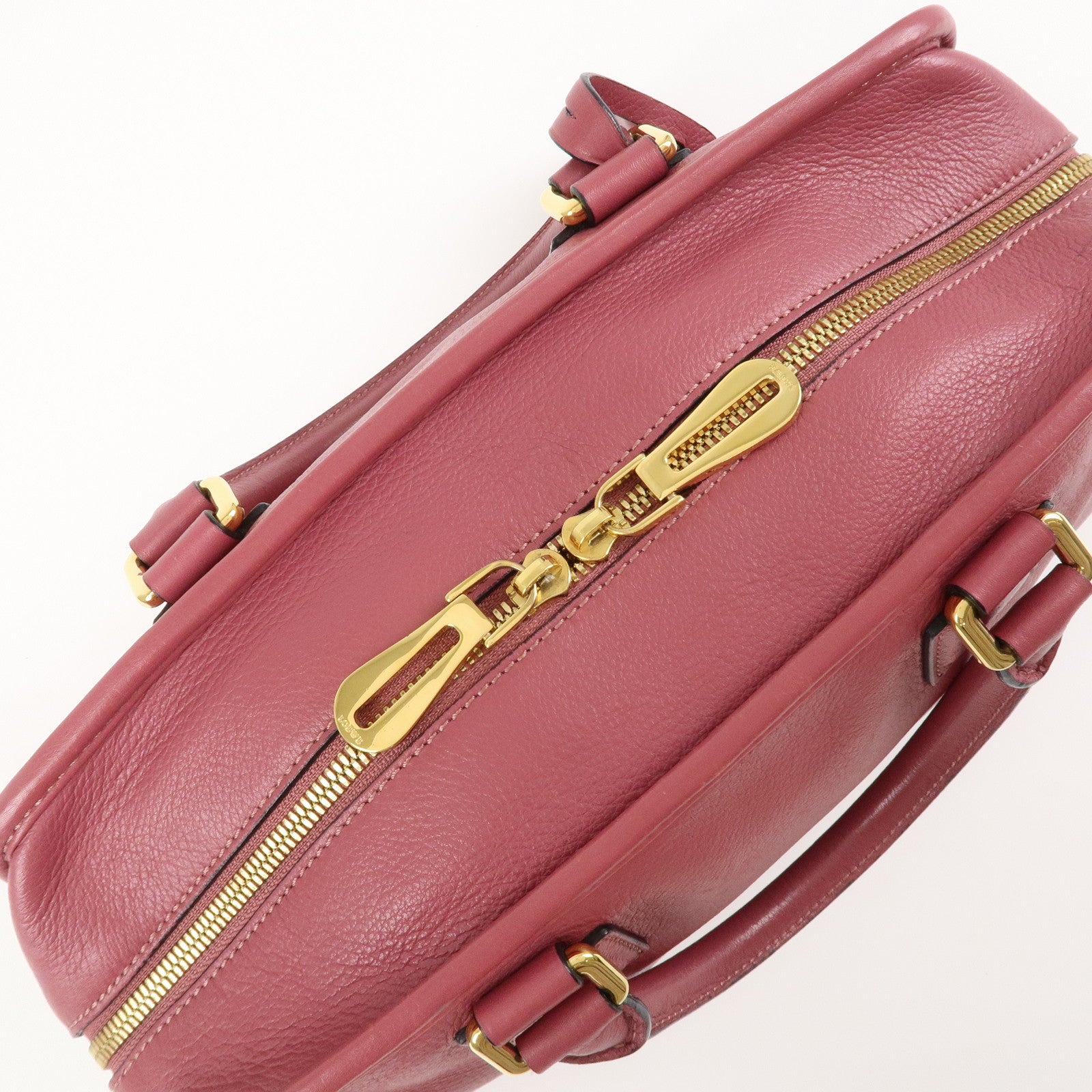 LOEWE Anagram Amazona 28 Leather Hand Bag Pink Used