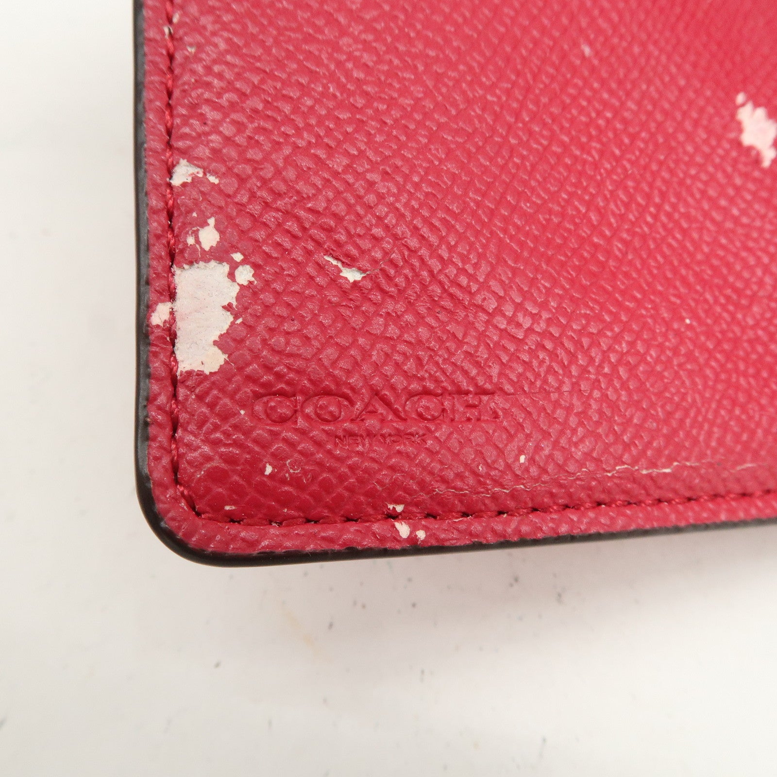 COACH Set of 5 Signature PVC Leather Compact Wallets Brown Red