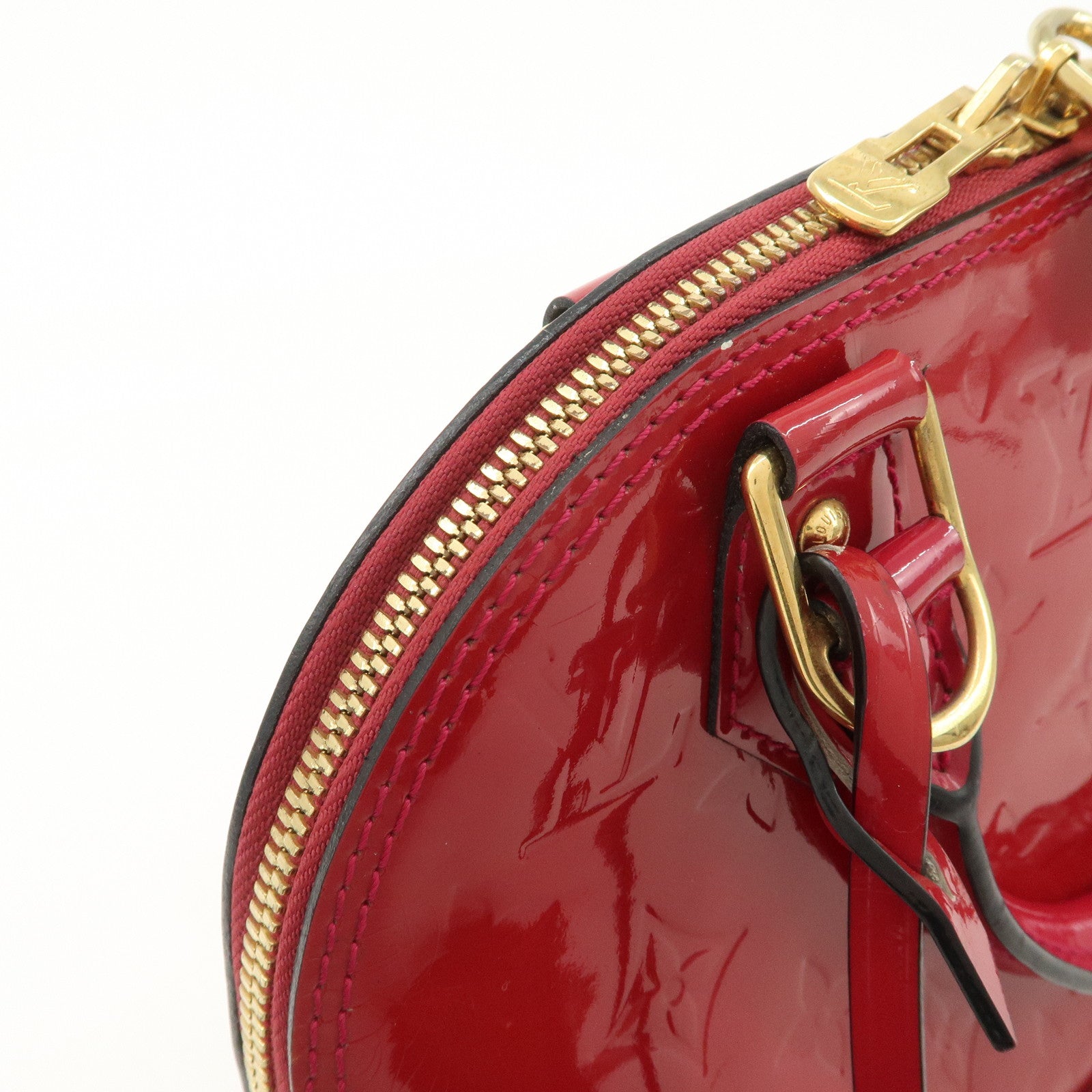 Louis Vuitton Monogram Vernis Alma BB Hand Bag Rose Indien M91771 Used