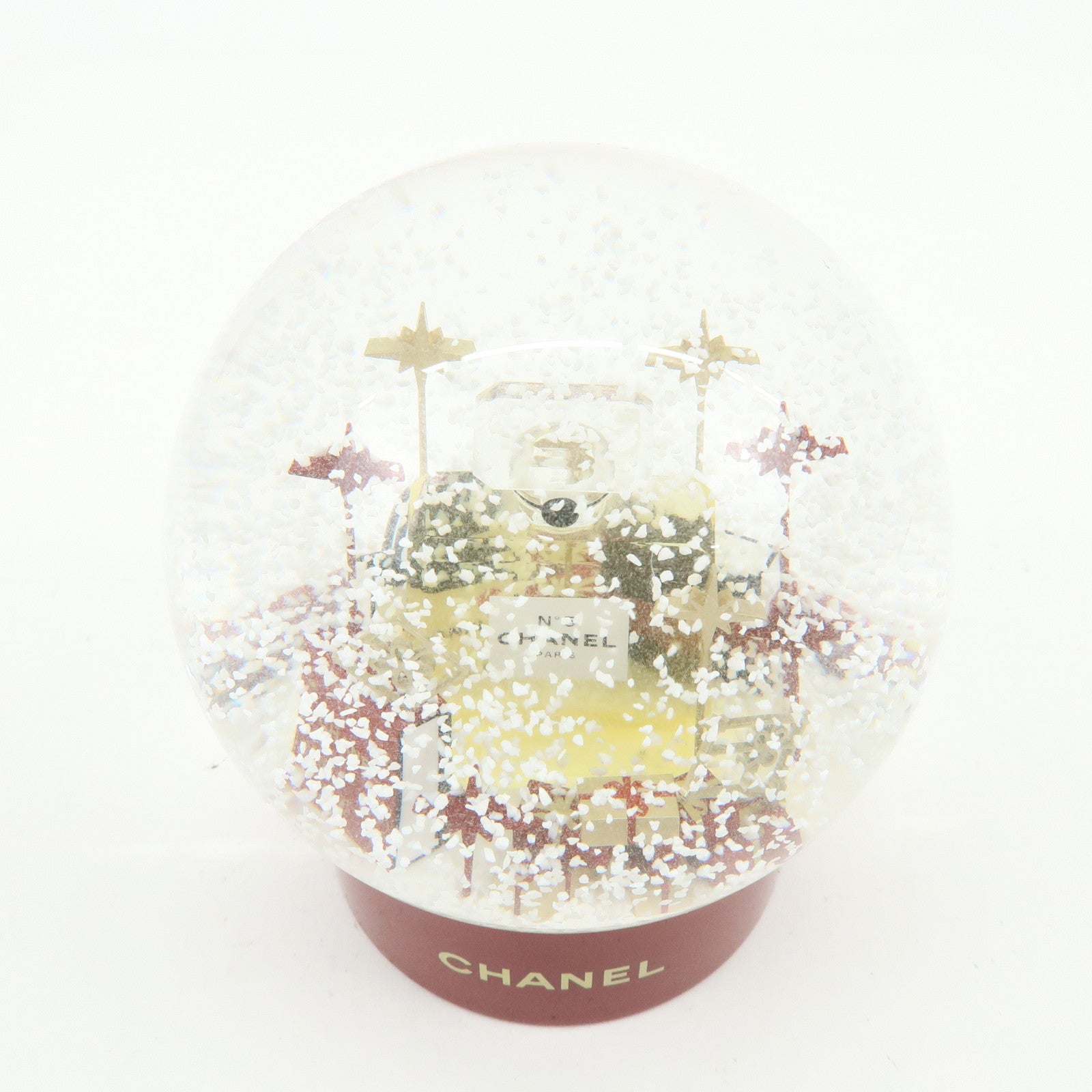 CHANEL Snow Dome No.5 Perfume Bottle Edition Bordeaux Clear