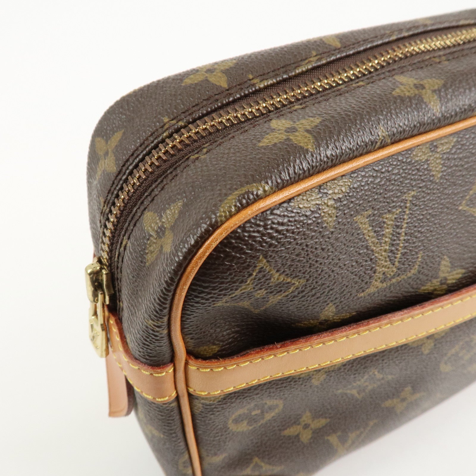 Louis Vuitton Monogram Compiegne 28 Pouch Clutch Bag Brown M51845 Used