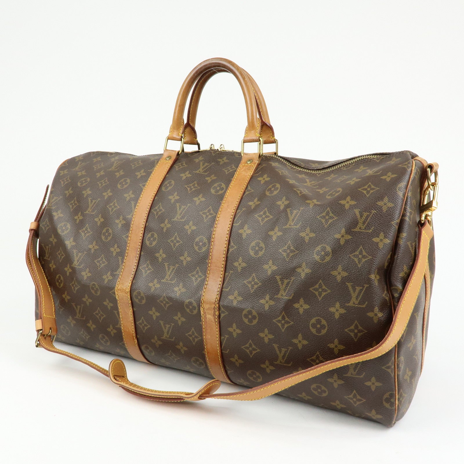 Louis Vuitton Monogram Keep All Bandouliere 55 Boston Bag M41414