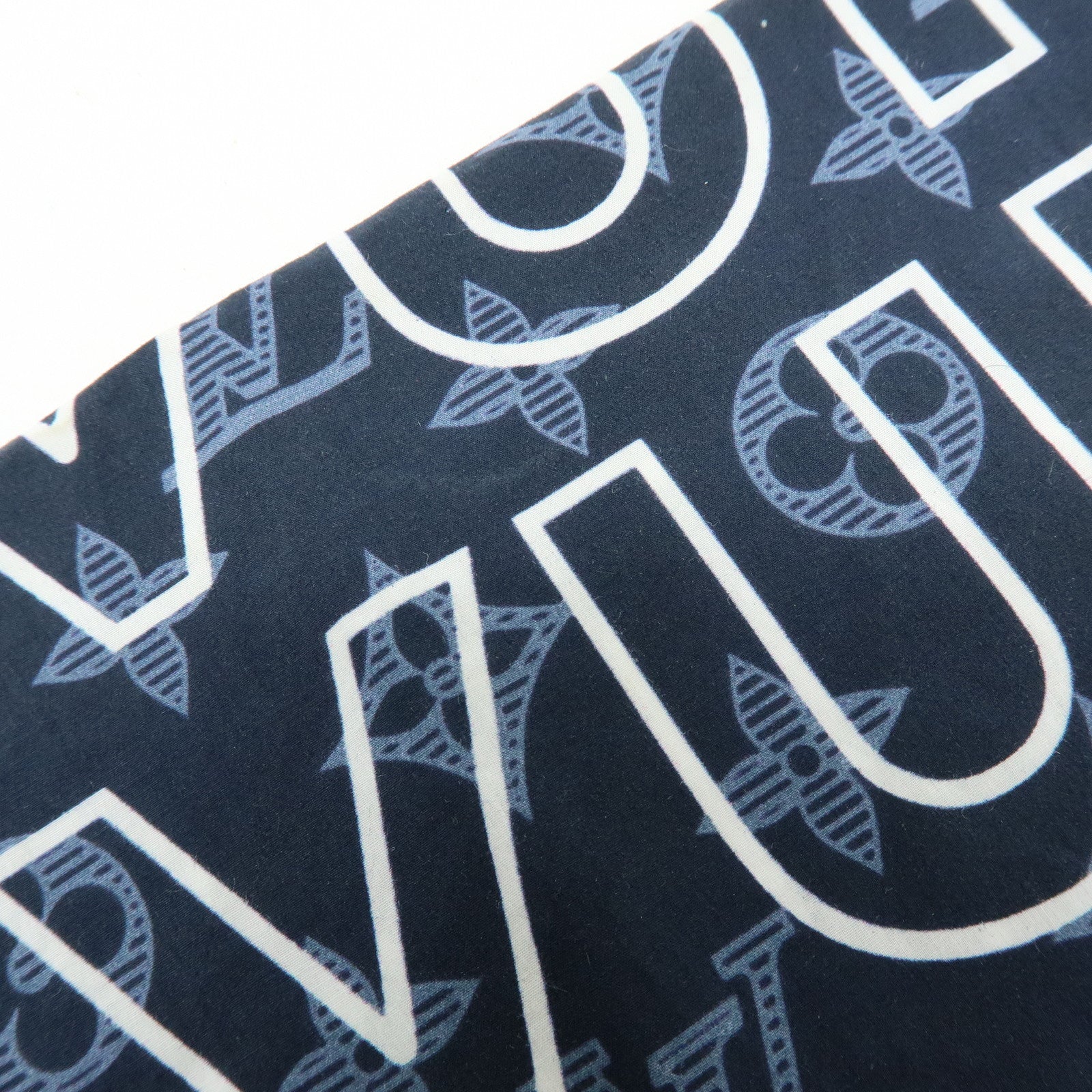 Louis Vuitton Monogram Cotton 100% Logo Scarf Handkerchief MP2306