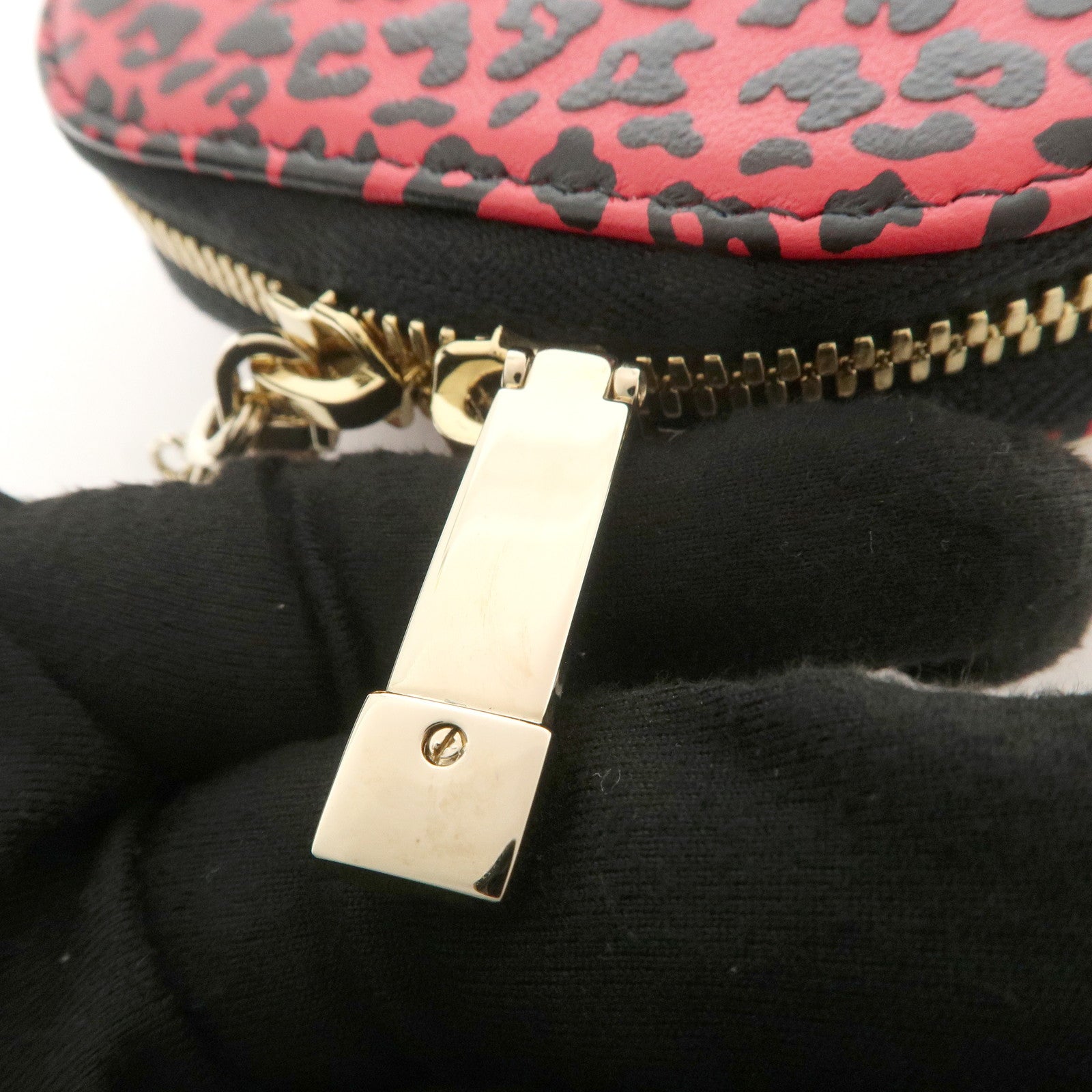 Christian Dior Lady Dior Leopard Print Phone Holder Phone Case Red
