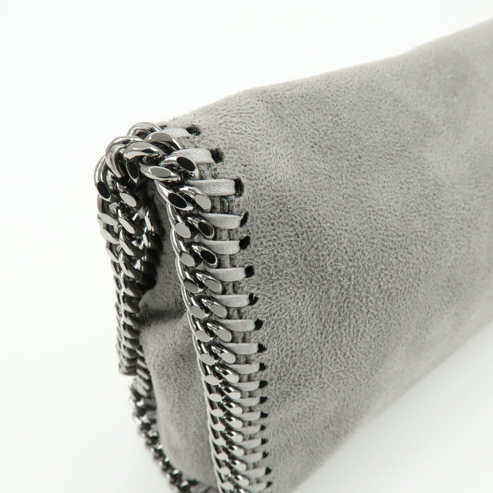 STELLA MCCARTNEY Falabella Faux Leather Shoulder Bag Gray 364519