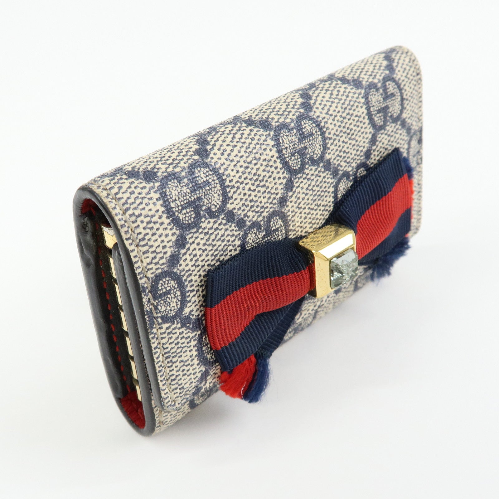 GUCCI Sherry Set of 2 GG Supreme Canvas Wallet 658634 435292