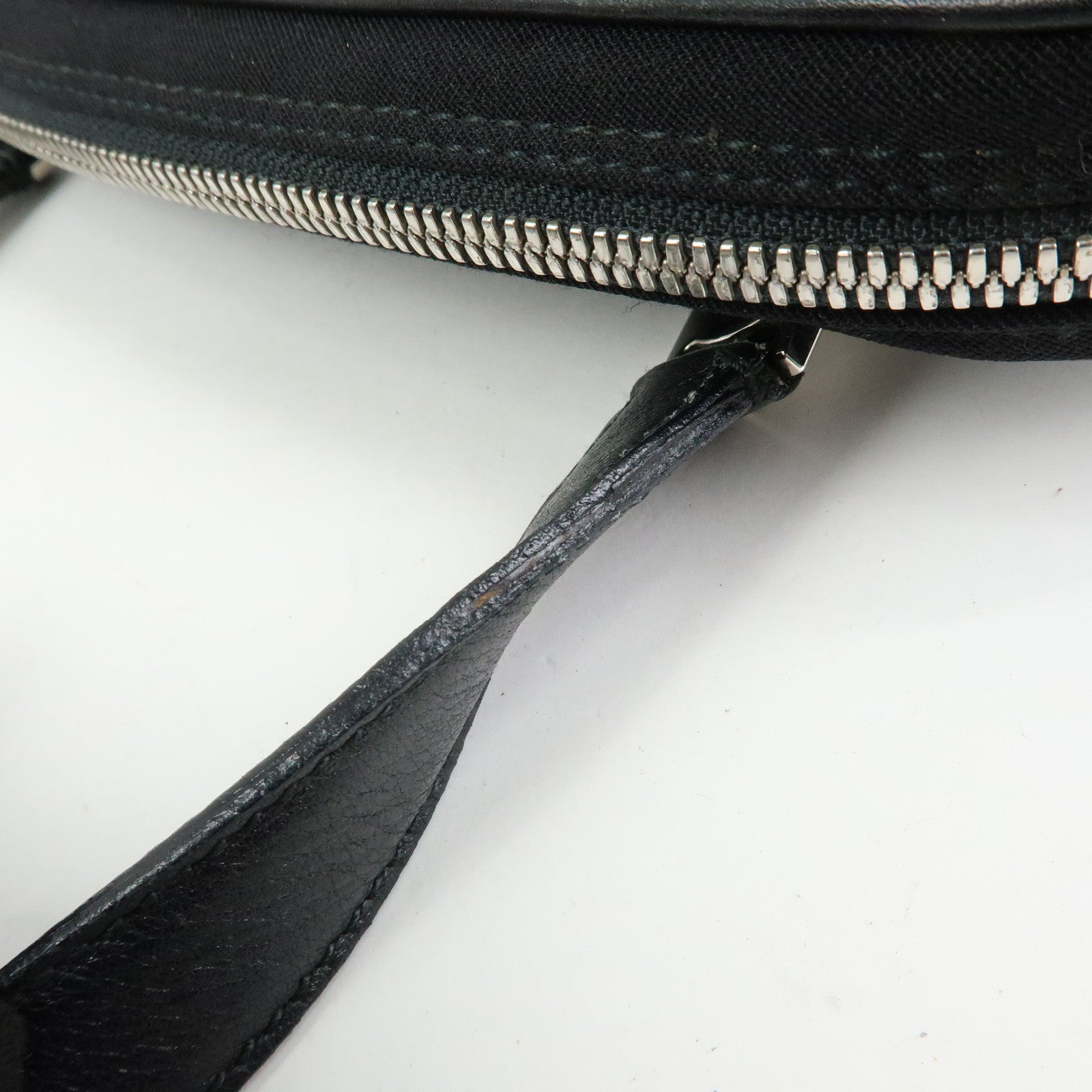 Ferragamo Vara Nylon Leather Boston Bag Shoulder Bag Black