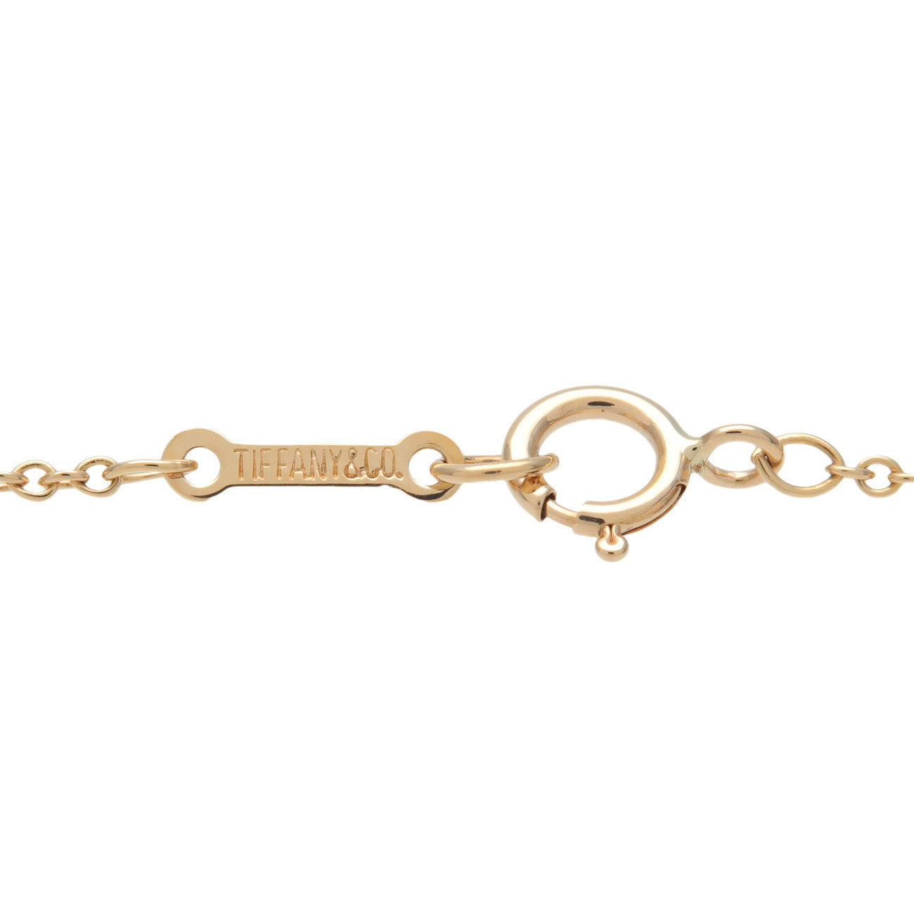 Tiffany & Co Bean Necklace Small K18YG 750YG Yellow Gold