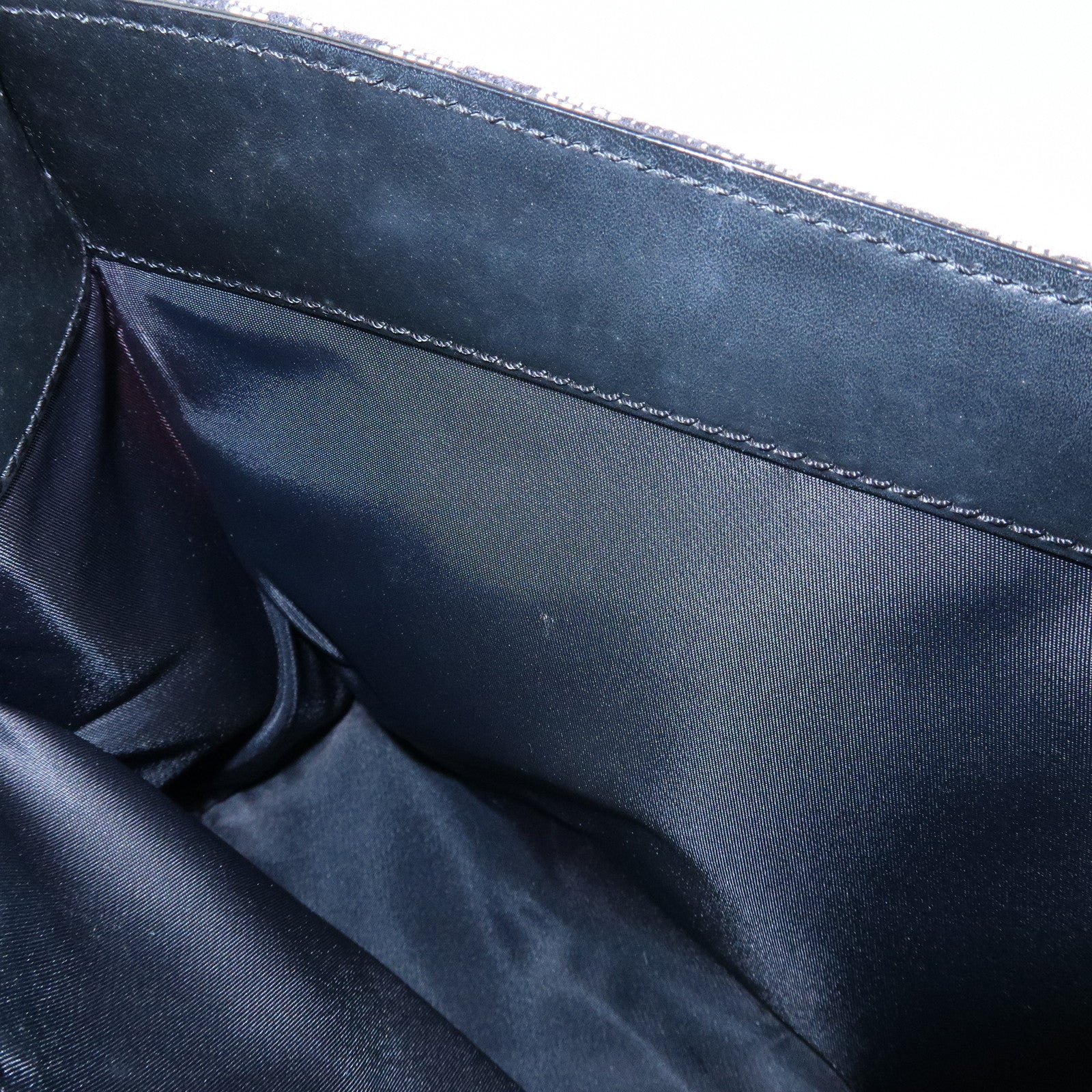 Christian Dior Trotter Saddle Jacquard Leather Shoulder Bag Black