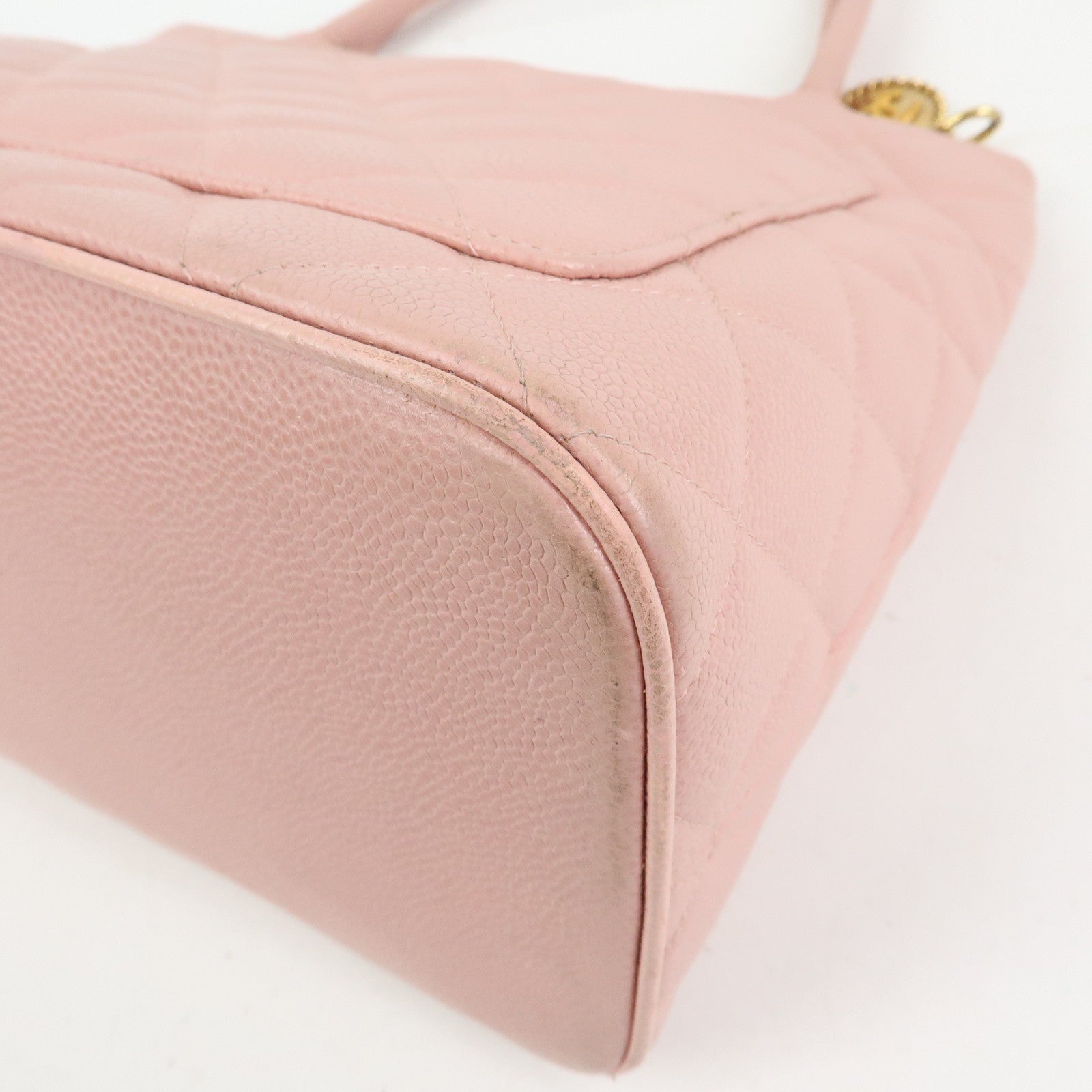 CHANEL Matelasse COCO Mark Medallion Tote Bag Hand Bag Pink A01804