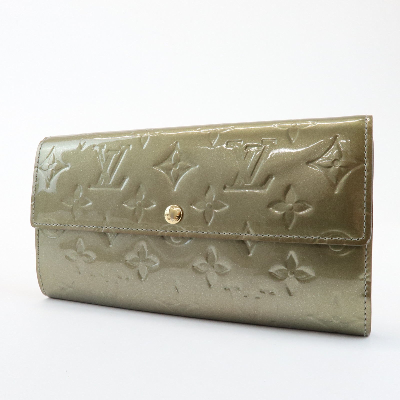 Louis Vuitton Monogram Vernis Leather Set of 2 Wallet M91532/M91536