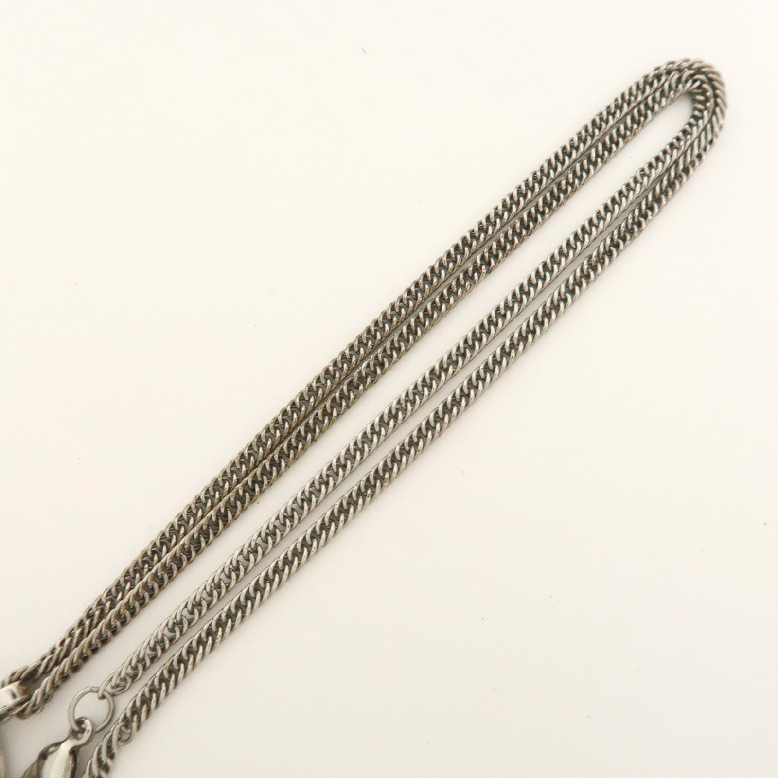 Louis Vuitton Metal Collier Medallion Chain Necklace Silver M63643