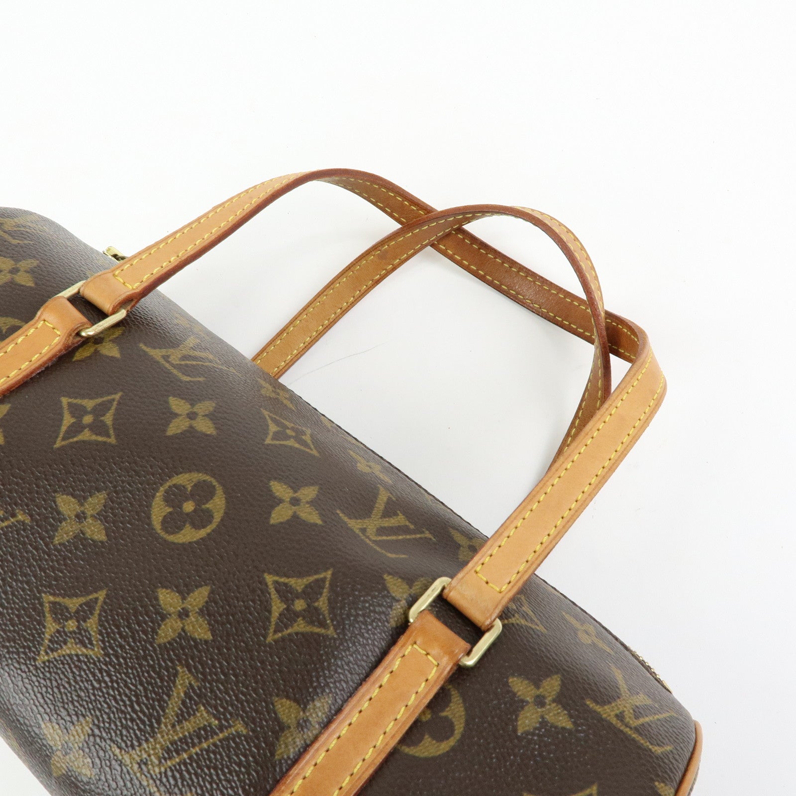 Louis Vuitton Monogram Papillon 30 Hand Bag Brown M51385