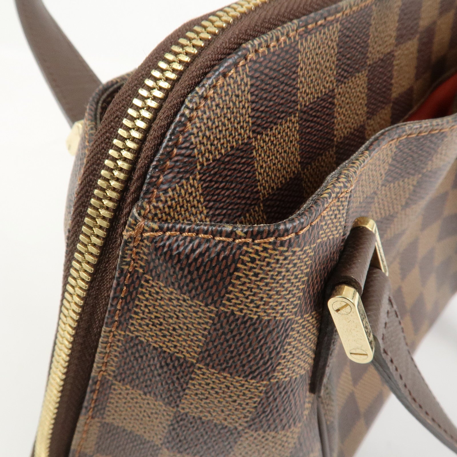 Louis Vuitton Damier Canvas Belem PM Hand Bag Brown N51173