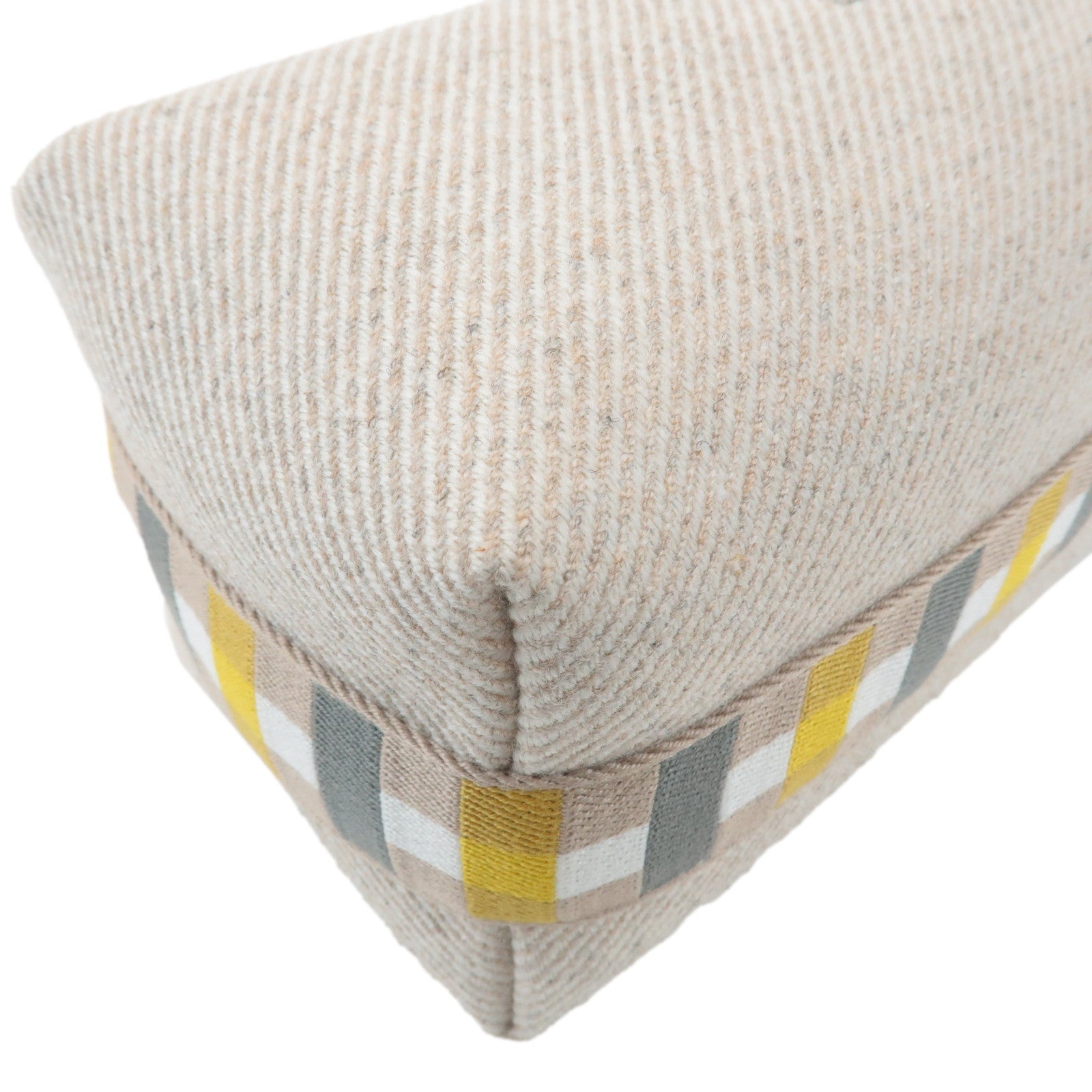 HERMES Wool Bride A Brac PM Hand Bag Silver Hardware Used