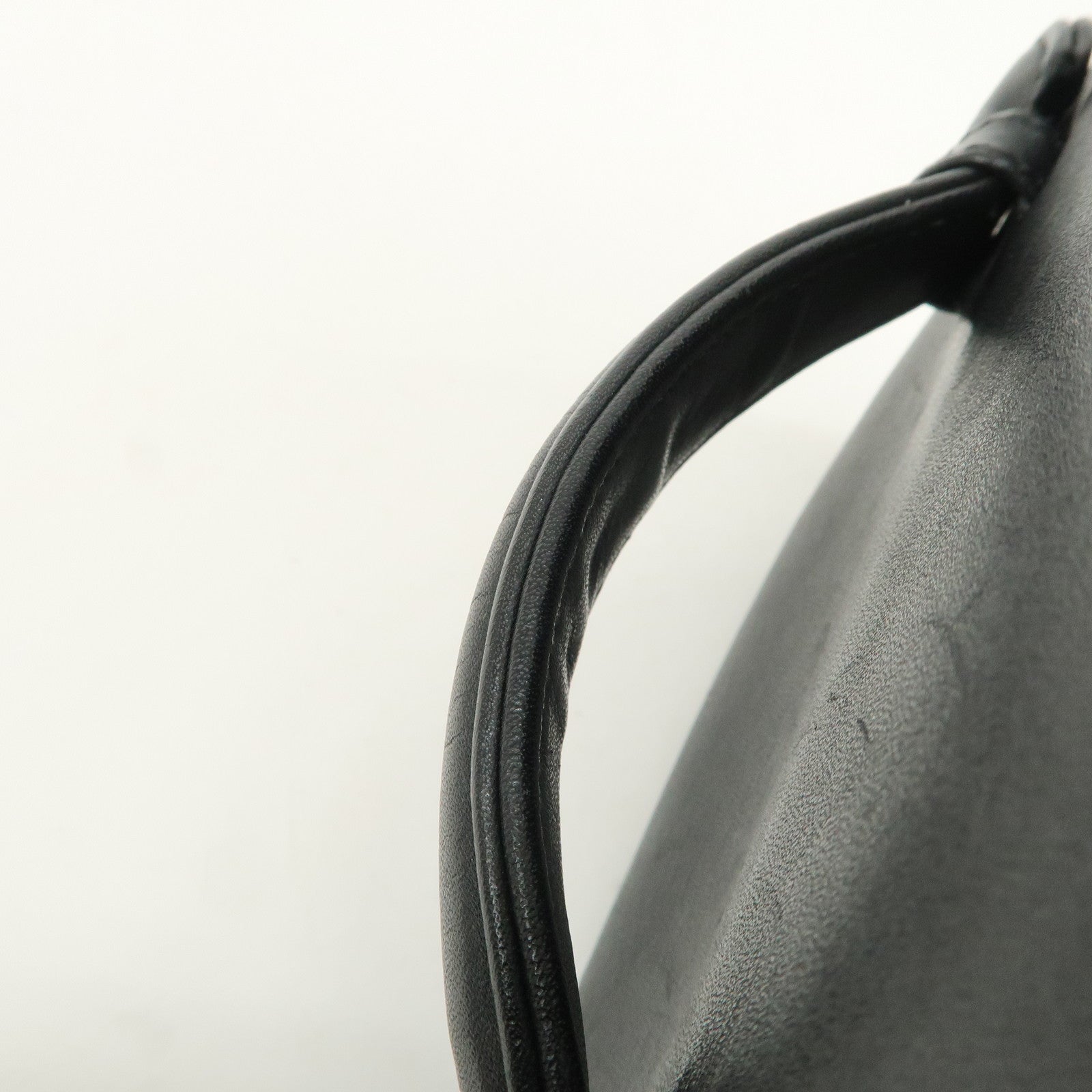 CHANEL Bicolore Lamb Skin Vanity Bag Hand Bag Black A01619